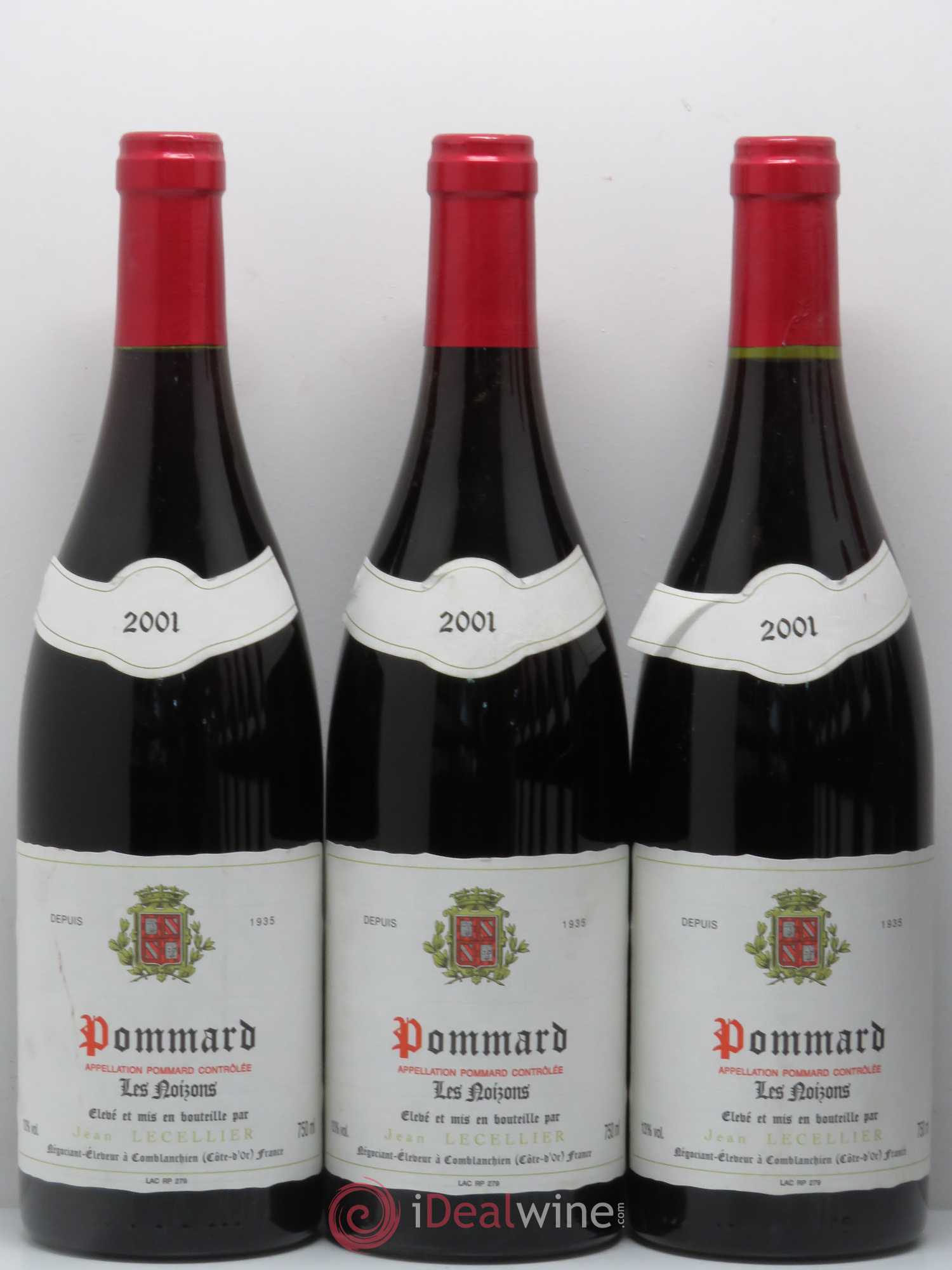 Pommard Noizons J.Lecellier 2001 - Posten von 12 Flaschen - 2