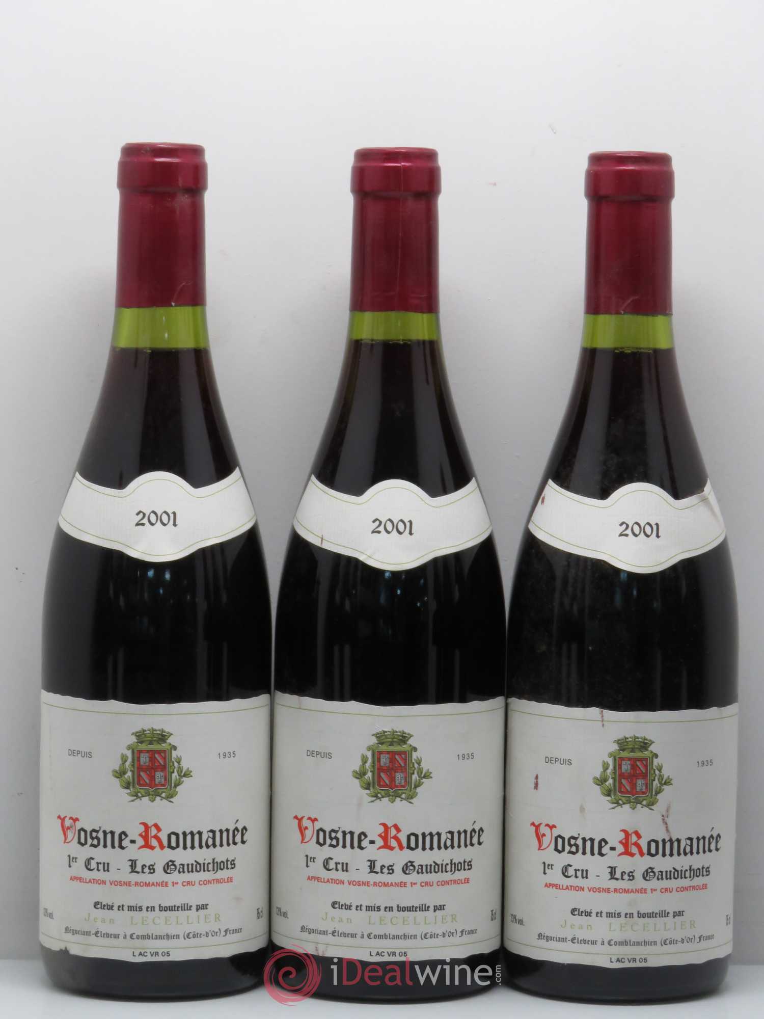 Vosne-Romanée 1er Cru Gaudichots J.Lecellier 2001 - Lot de 12 bouteilles - 2