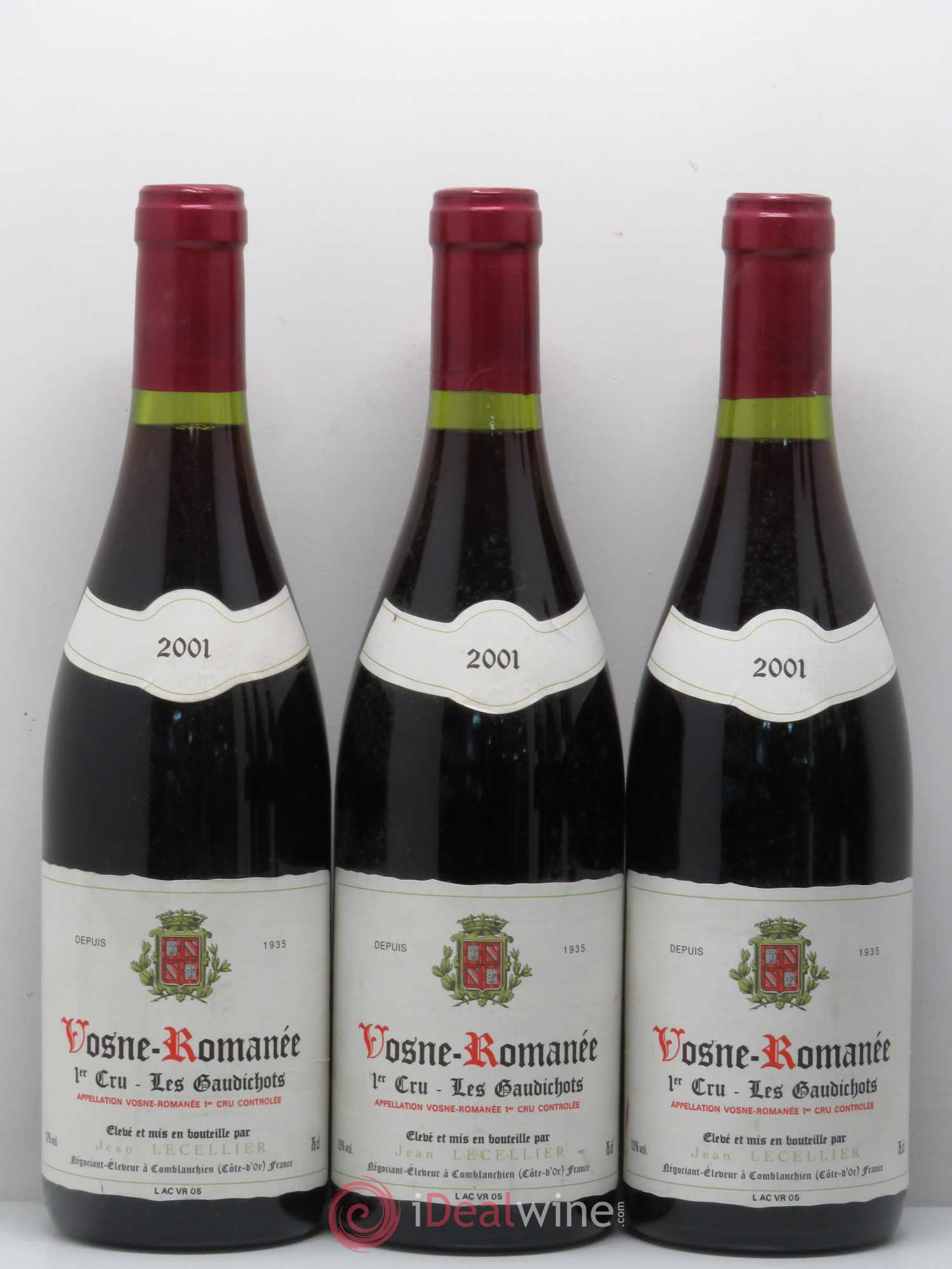 Vosne-Romanée 1er Cru Gaudichots J.Lecellier 2001 - Lot de 12 bouteilles - 3