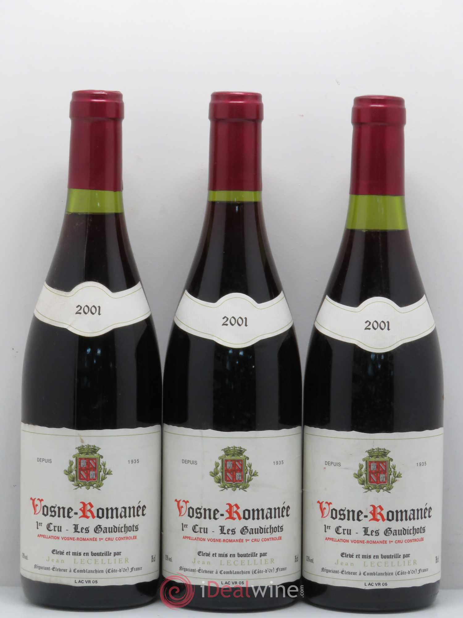 Vosne-Romanée 1er Cru Gaudichots J.Lecellier 2001 - Lot de 12 bouteilles - 4