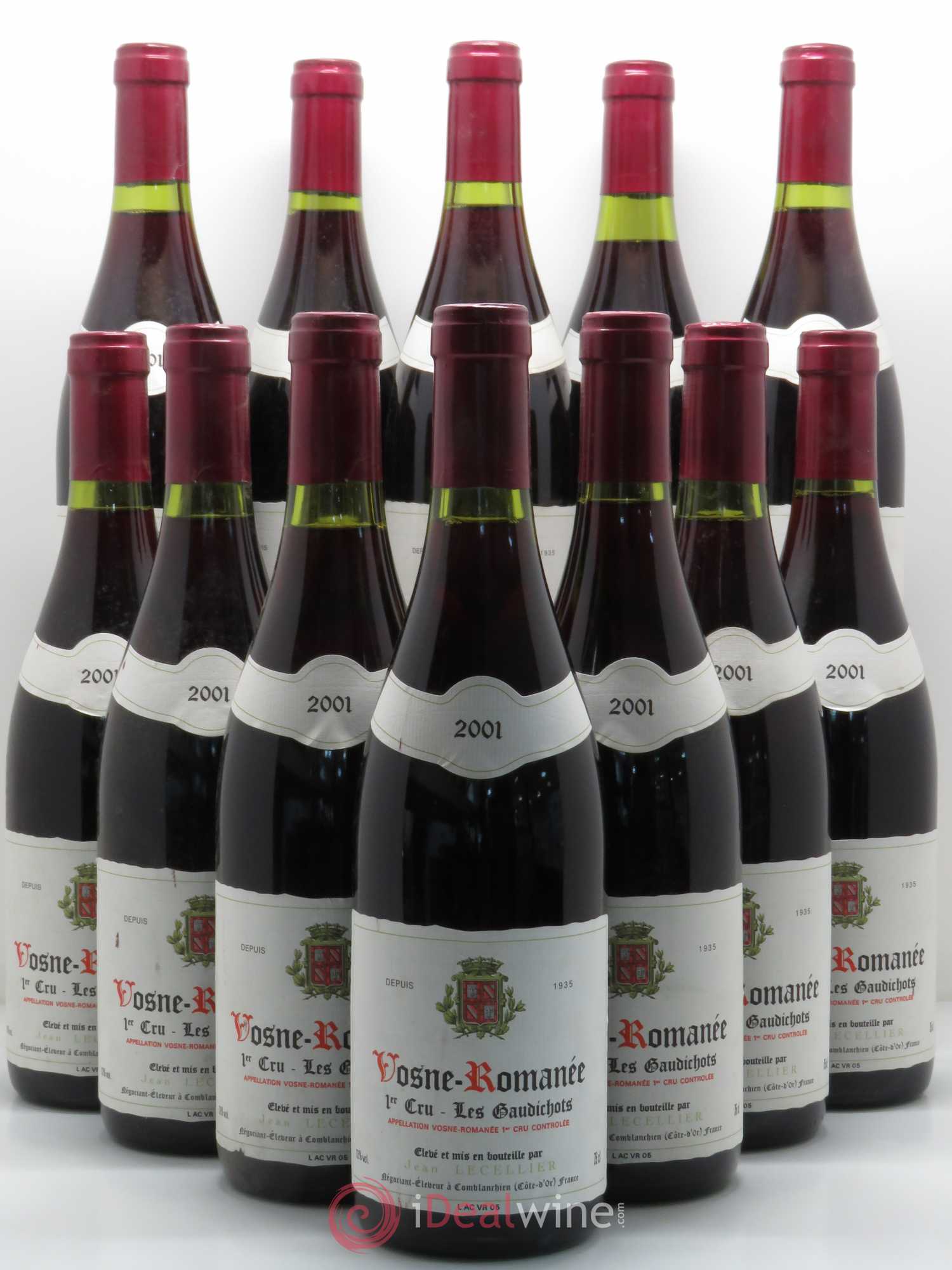 Vosne-Romanée 1er Cru Gaudichots J.Lecellier 2001 - Lot de 12 bouteilles - 0