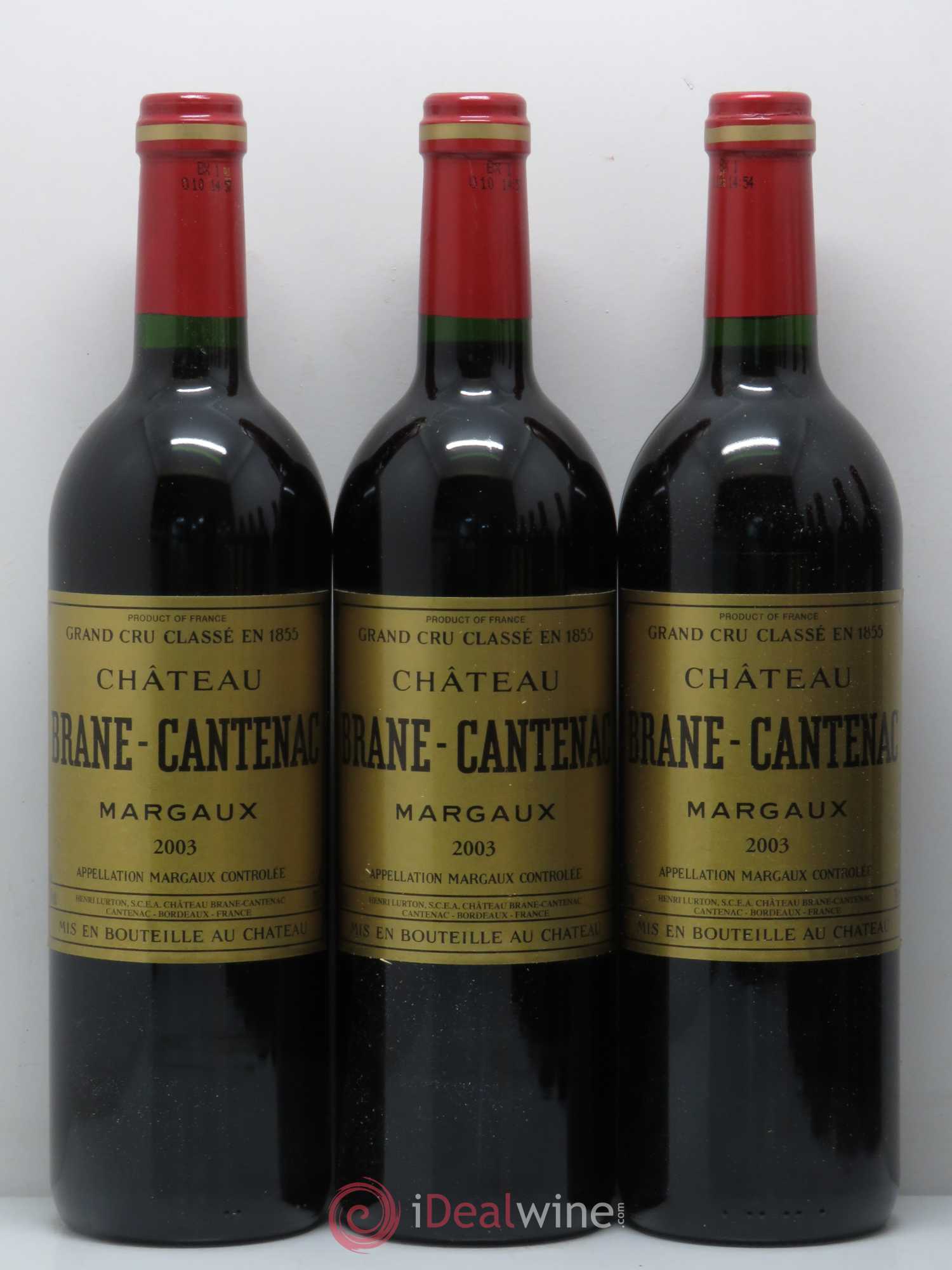 Château Brane Cantenac 2ème Grand Cru Classé 2003 - Lot de 12 bouteilles - 2