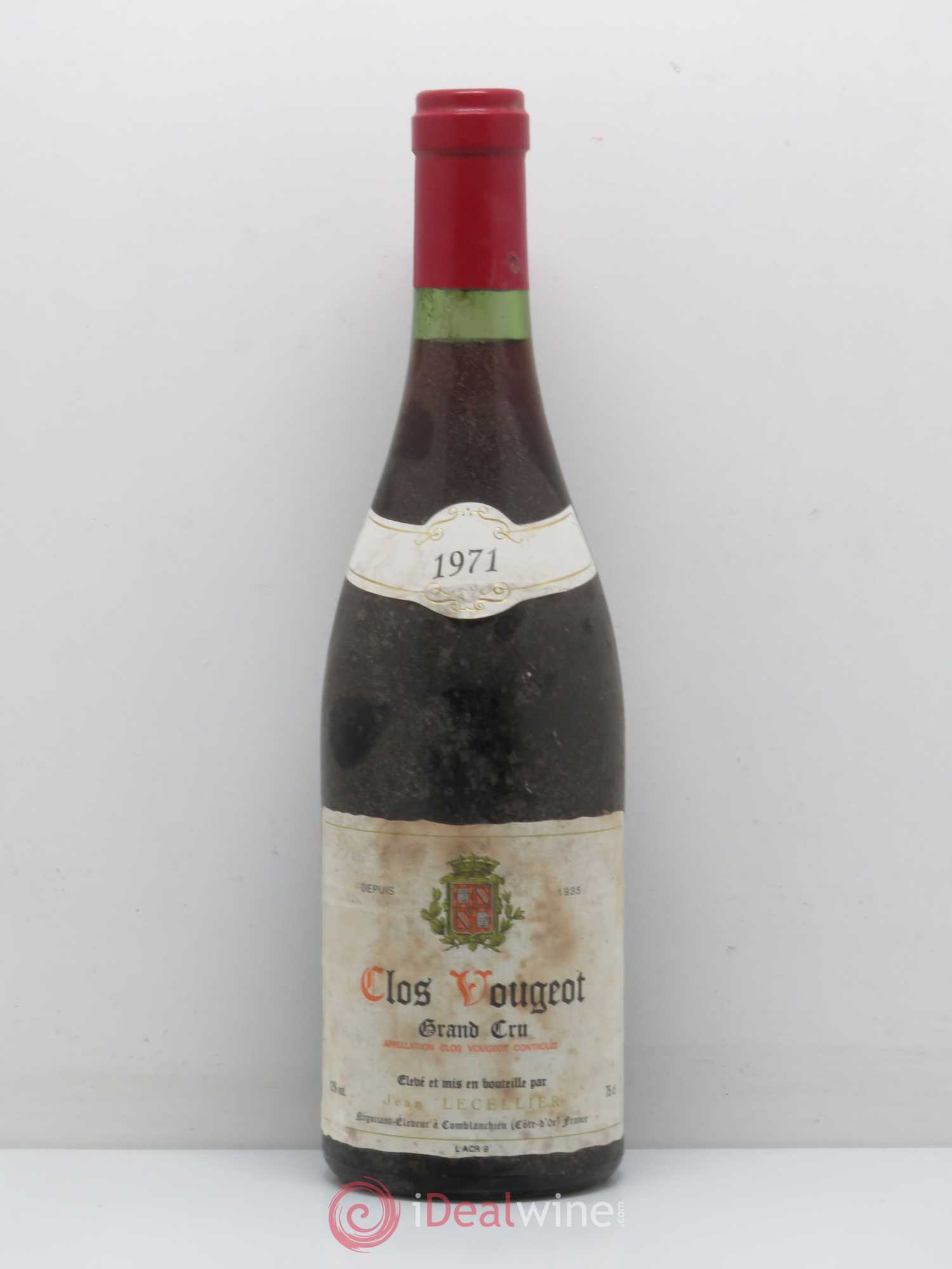 Clos de Vougeot Grand Cru J.Lecellier 1971 - Lot de 1 bouteille - 0