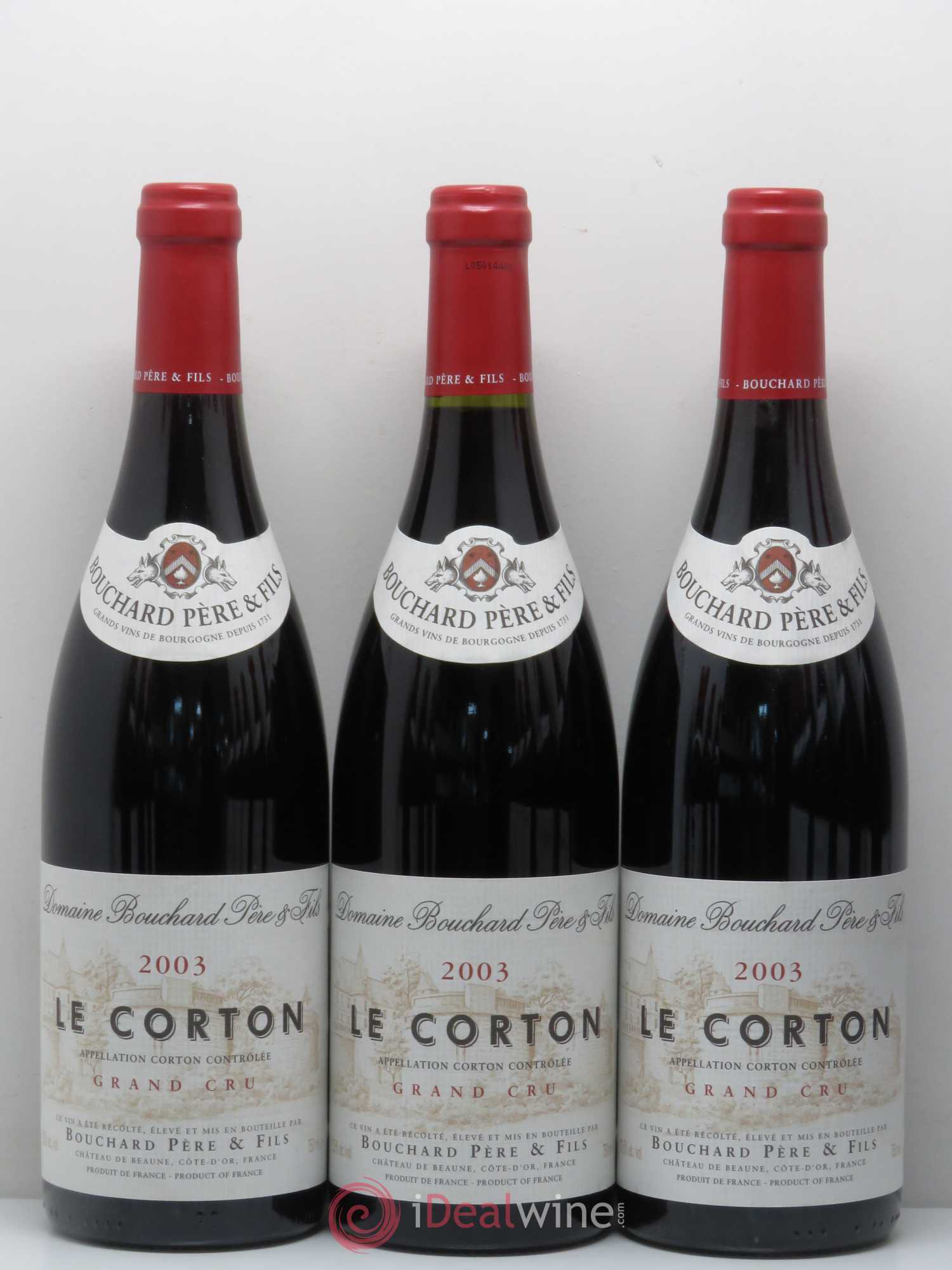 Corton Grand Cru Le Corton Bouchard Père & Fils 2003 - Lot de 12 bouteilles - 1