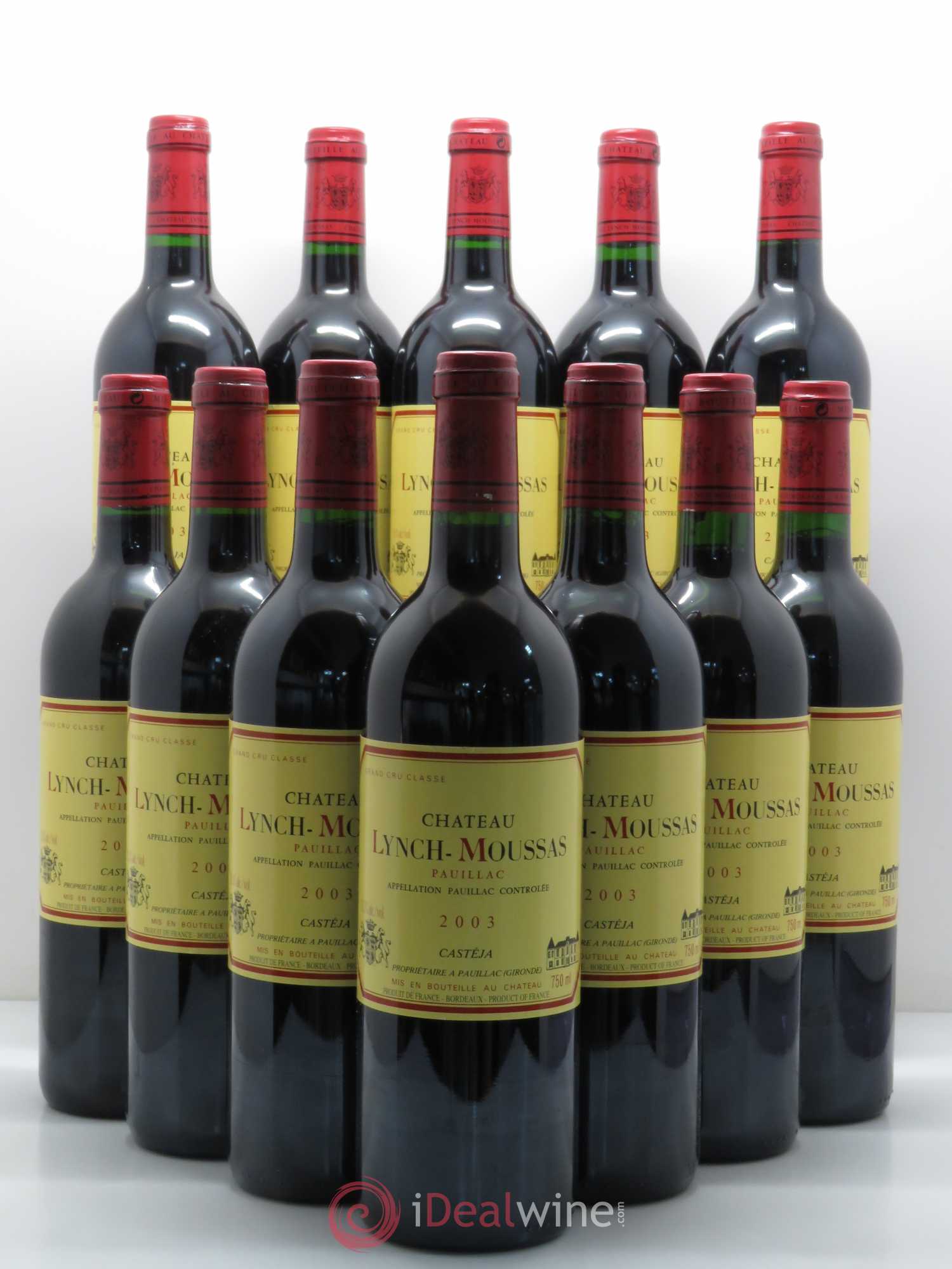 Château Lynch Moussas 5ème Grand Cru Classé 2003 - Lot de 12 bouteilles - 0