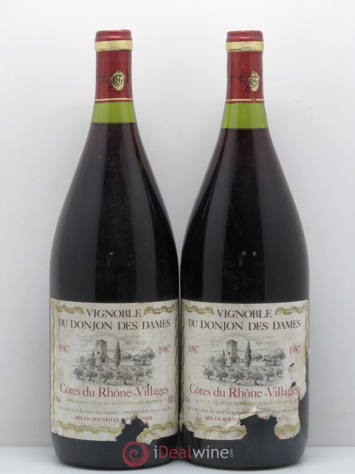 Côtes-du-Rhône Donjon des Dames 1987 - Lot de 2 magnums - 0