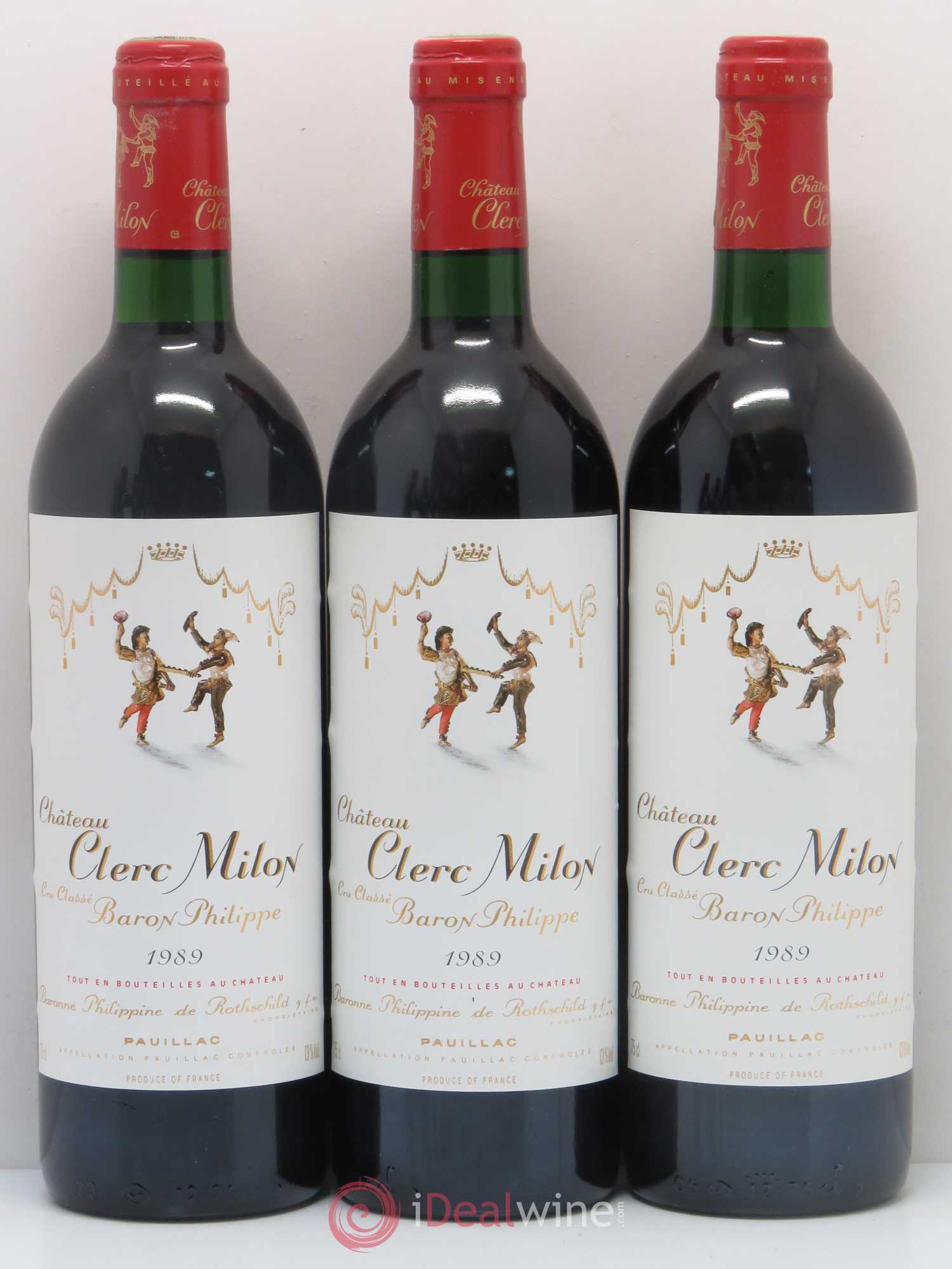 Château Clerc Milon 5ème Grand Cru Classé 1989 - Lotto di 12 bottiglie - 1