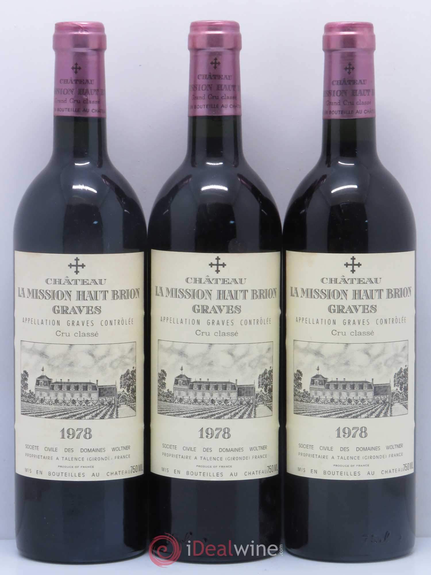 Château la Mission Haut-Brion Cru Classé de Graves 1978 - Lot de 12 bouteilles - 2