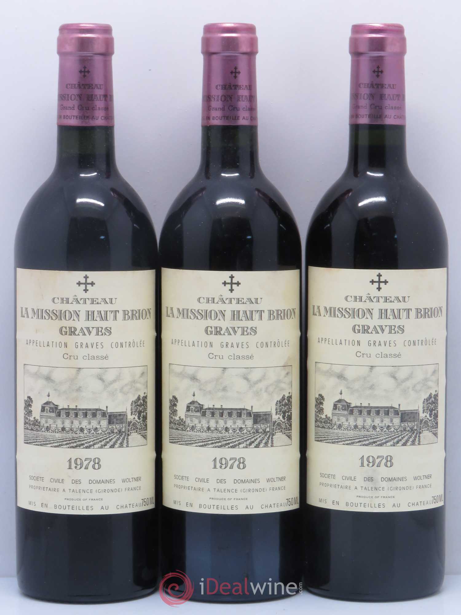 Château la Mission Haut-Brion Cru Classé de Graves 1978 - Lot de 12 bouteilles - 3