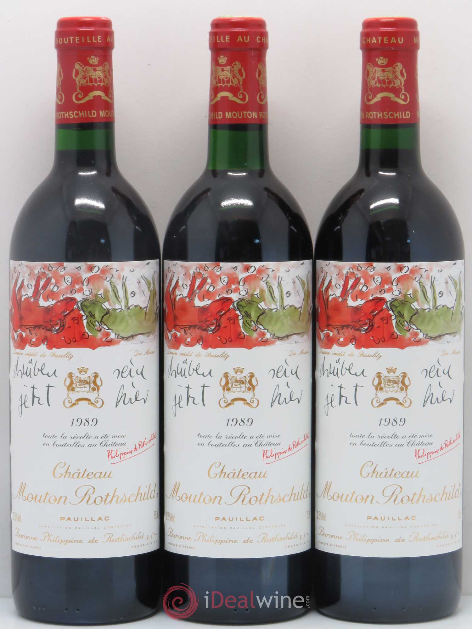 Château Mouton Rothschild 1er Grand Cru Classé 1989 - Lot de 12 bouteilles - 3