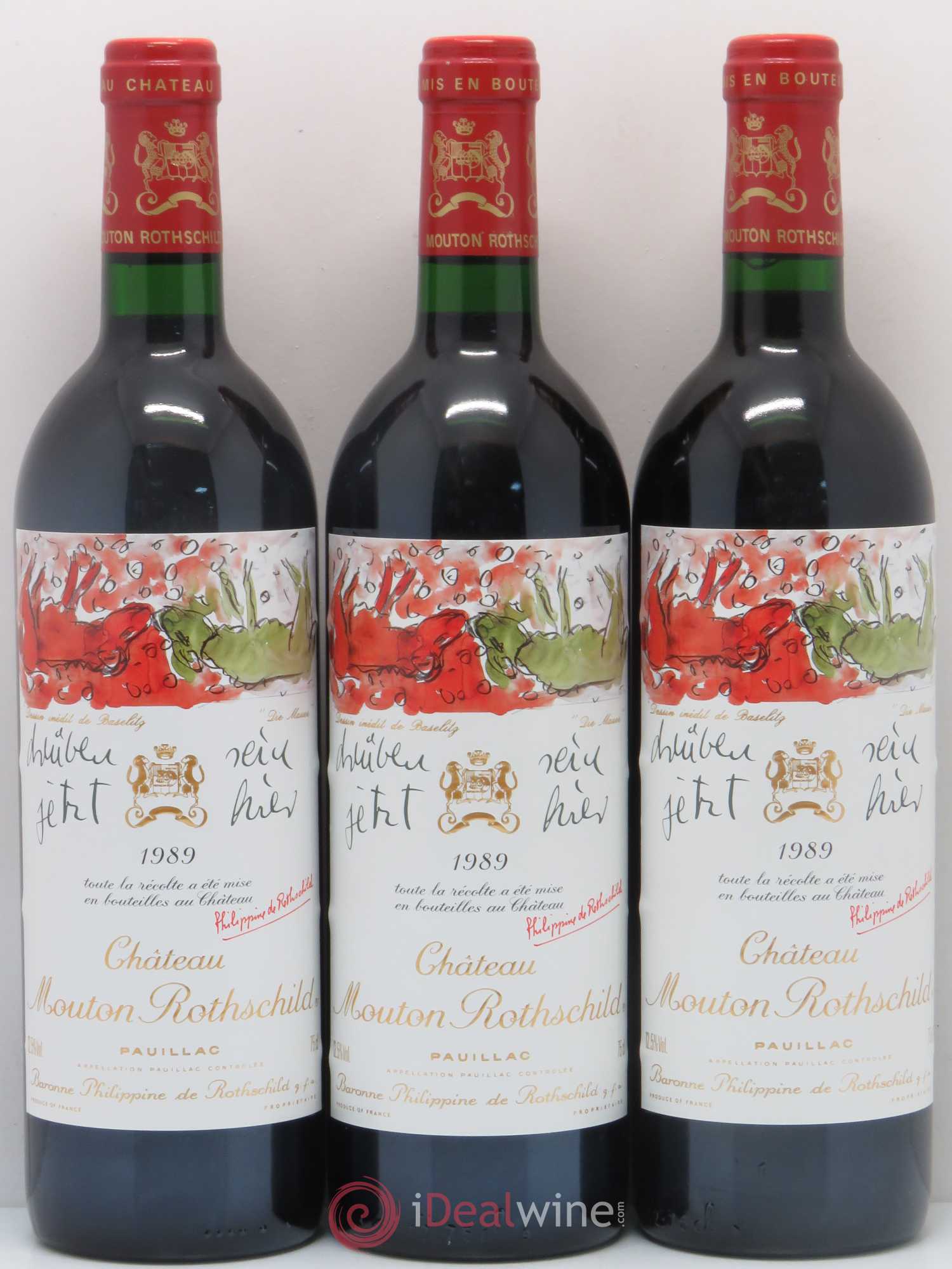 Château Mouton Rothschild 1er Grand Cru Classé 1989 - Lot de 12 bouteilles - 7