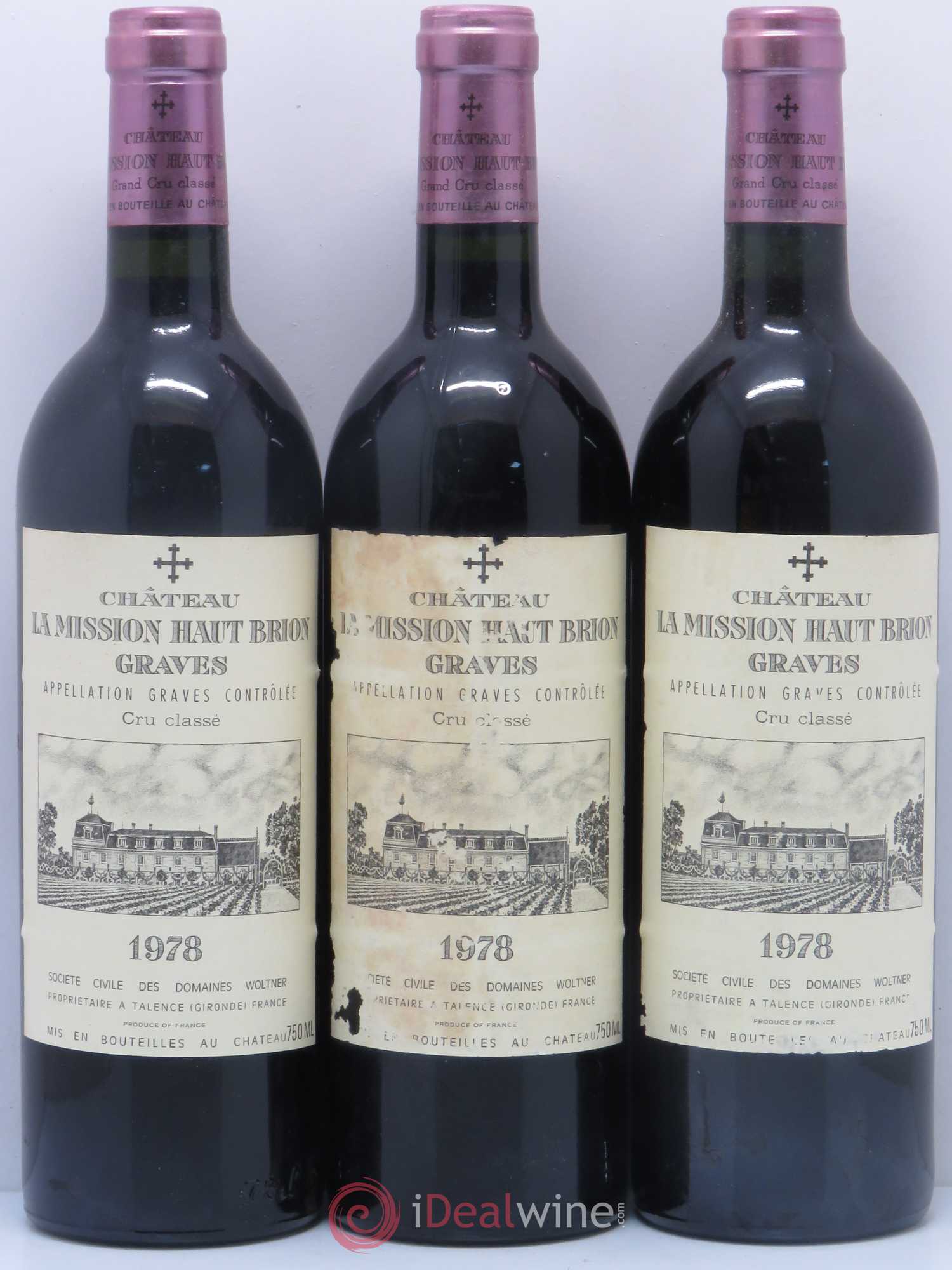 Château la Mission Haut-Brion Cru Classé de Graves 1978 - Lot de 12 bouteilles - 2