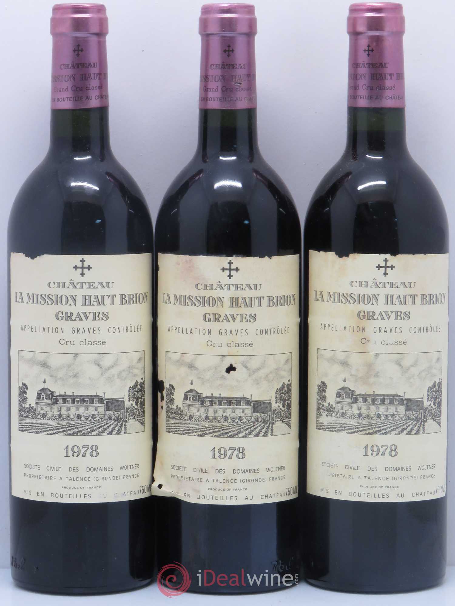 Château la Mission Haut-Brion Cru Classé de Graves 1978 - Lot de 12 bouteilles - 3