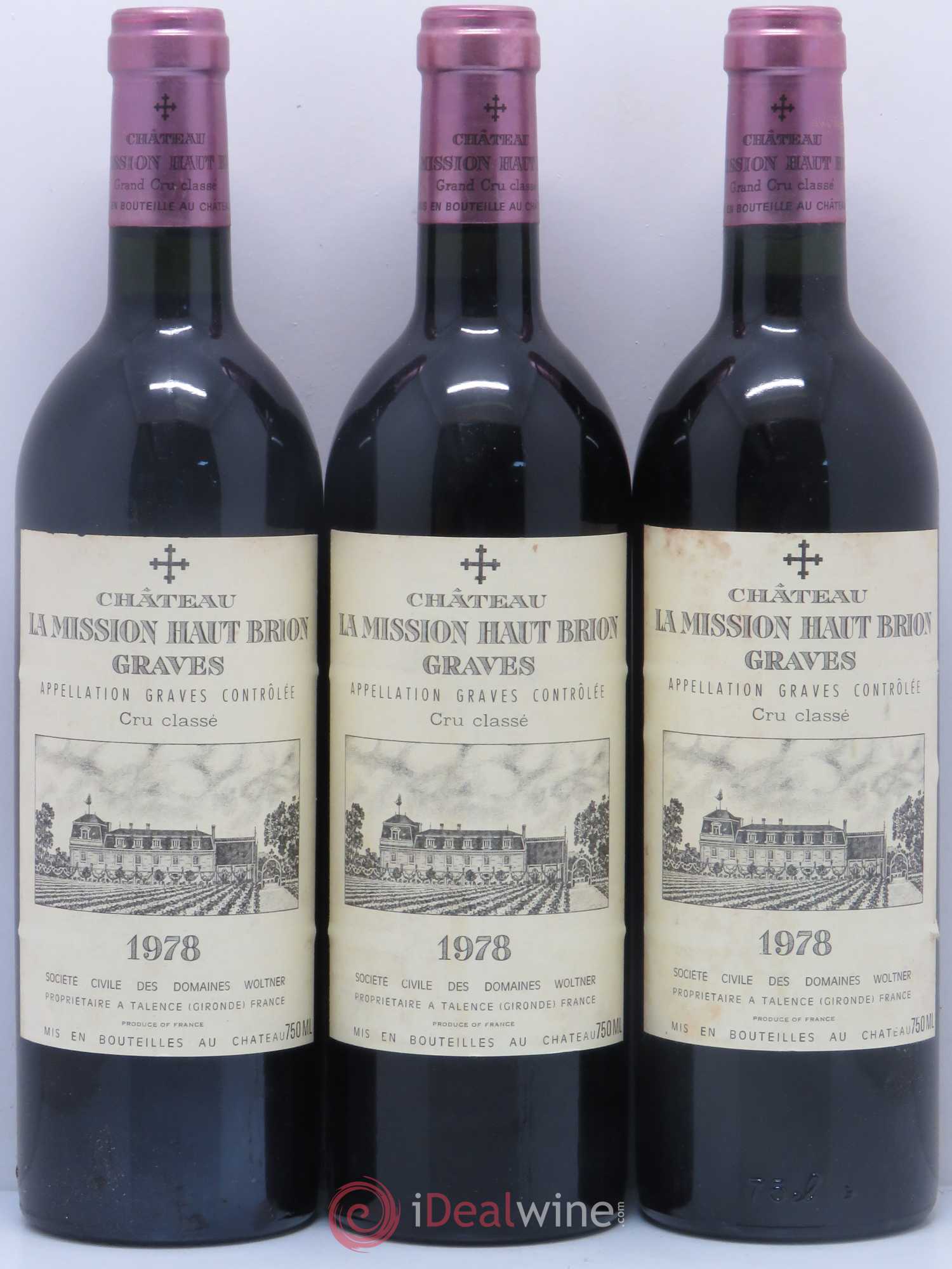 Château la Mission Haut-Brion Cru Classé de Graves 1978 - Lot de 12 bouteilles - 4
