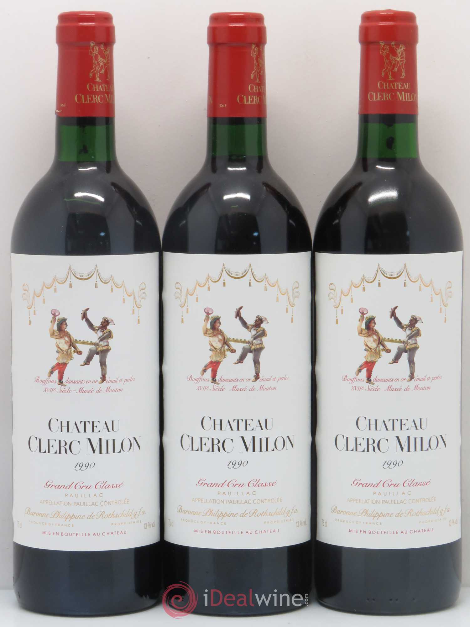 Château Clerc Milon 5ème Grand Cru Classé 1990 - Lot de 12 bouteilles - 2