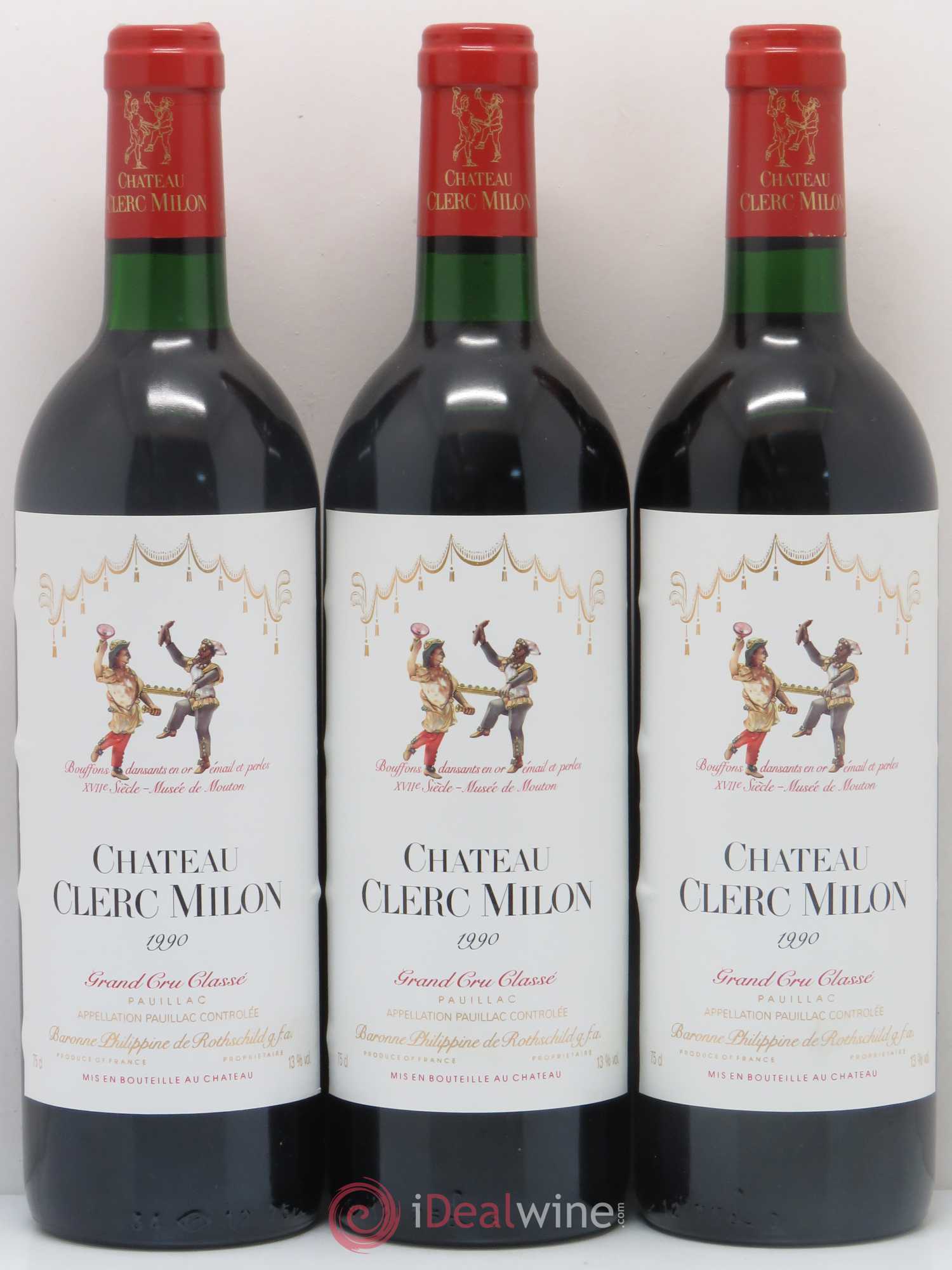 Château Clerc Milon 5ème Grand Cru Classé 1990 - Lot de 12 bouteilles - 3