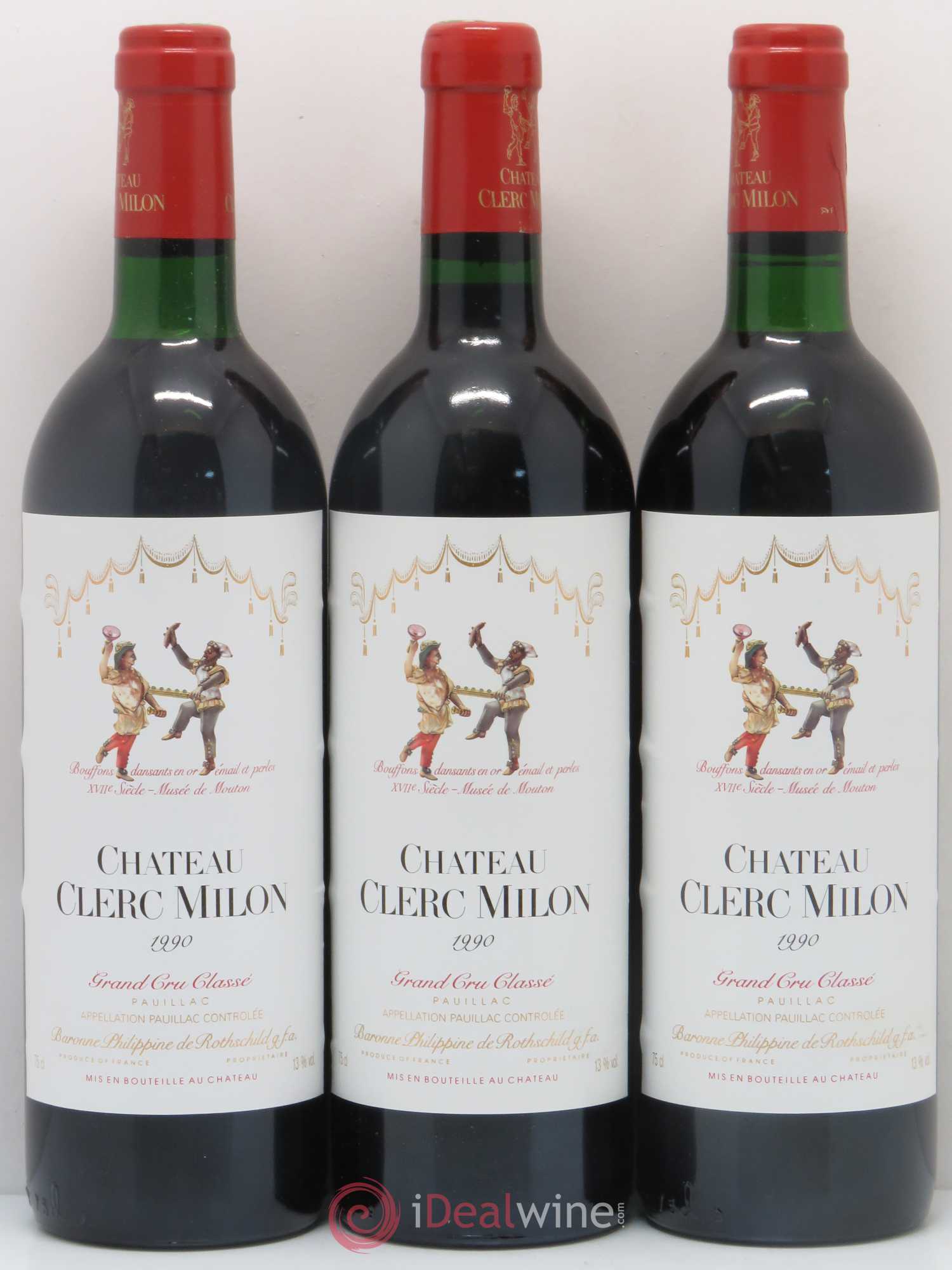 Château Clerc Milon 5ème Grand Cru Classé 1990 - Lot de 12 bouteilles - 4