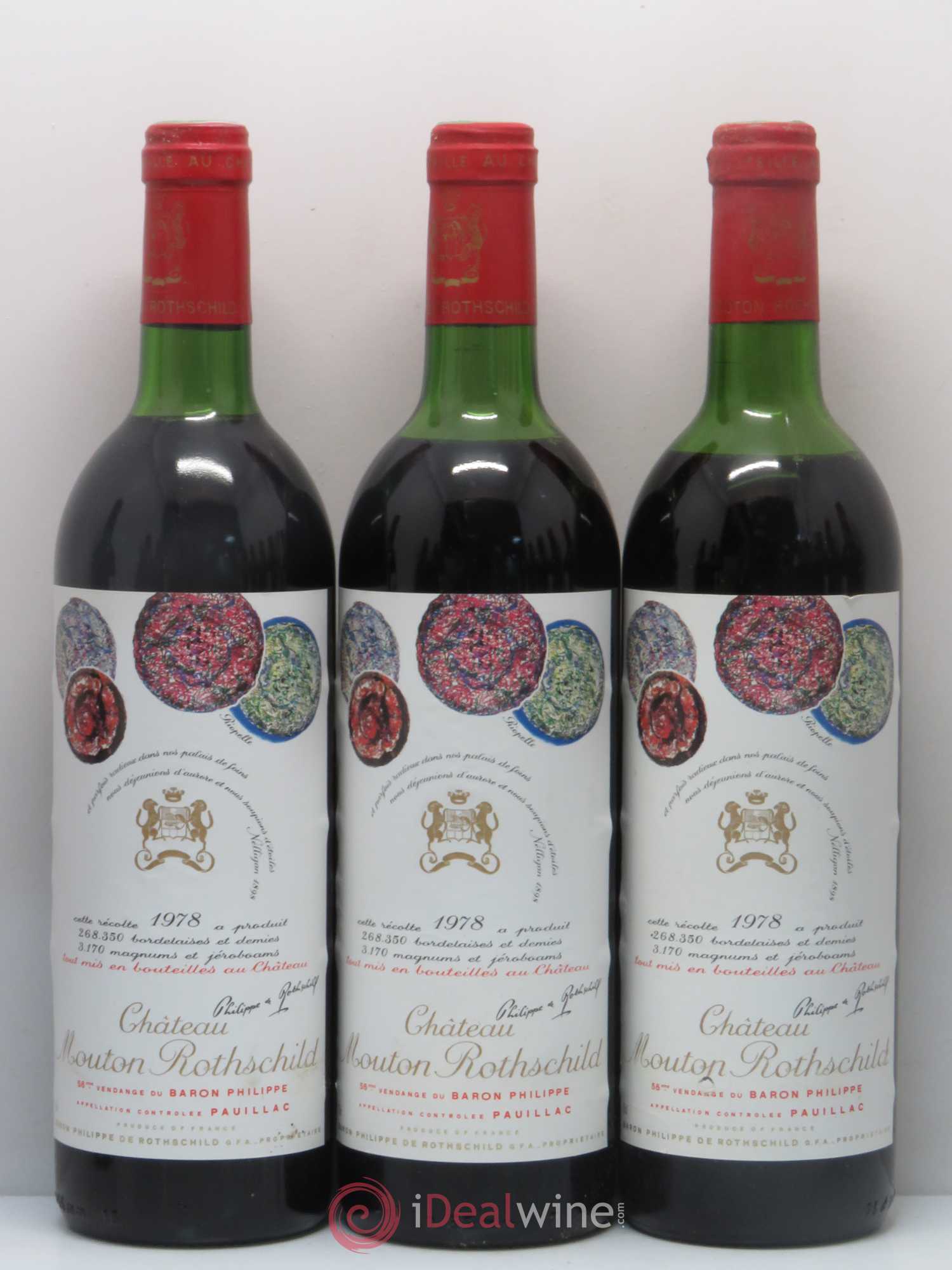 Château Mouton Rothschild 1er Grand Cru Classé 1978 - Lot de 12 bouteilles - 2