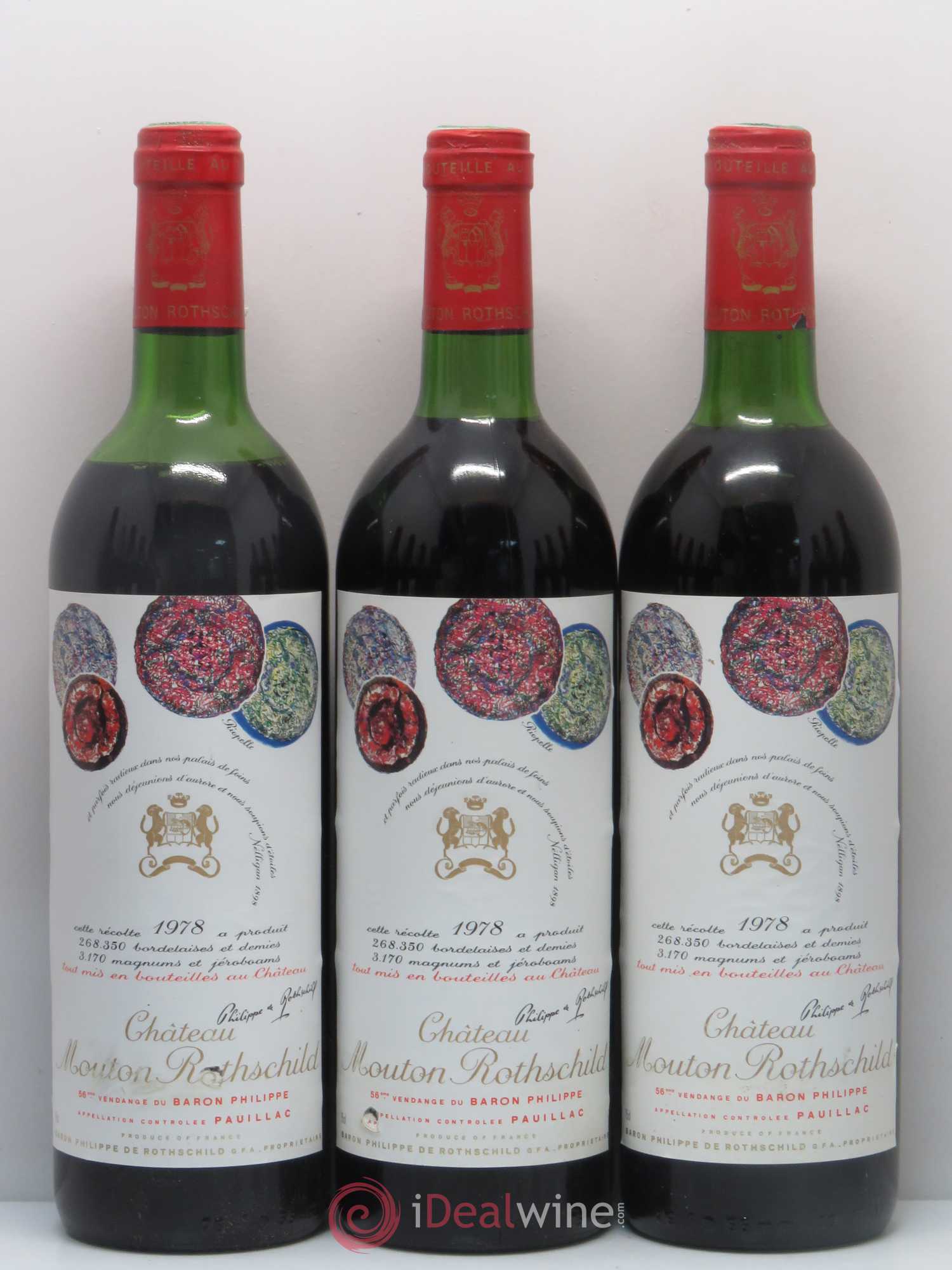 Château Mouton Rothschild 1er Grand Cru Classé 1978 - Lot de 12 bouteilles - 3