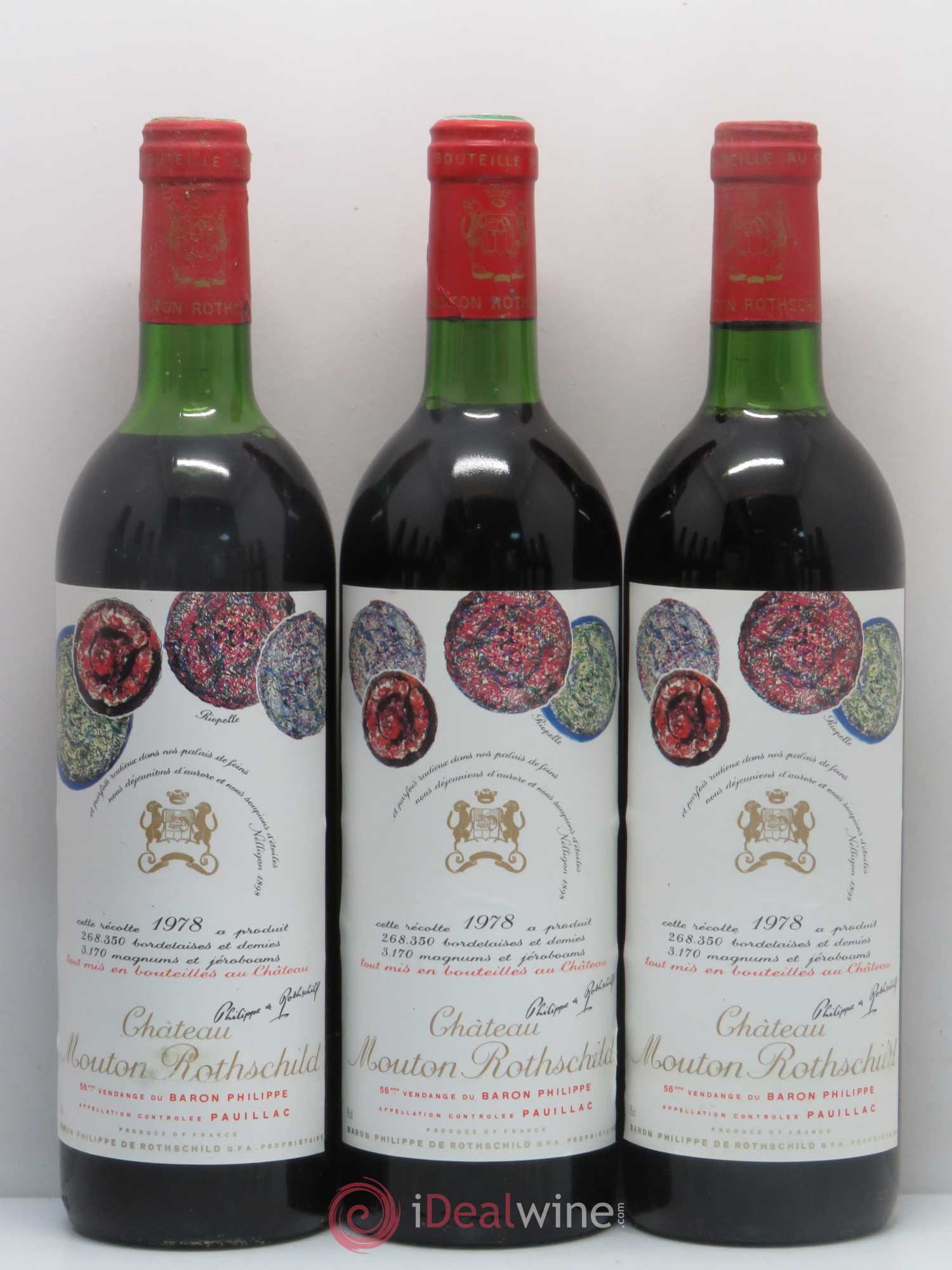 Château Mouton Rothschild 1er Grand Cru Classé 1978 - Lot de 12 bouteilles - 4
