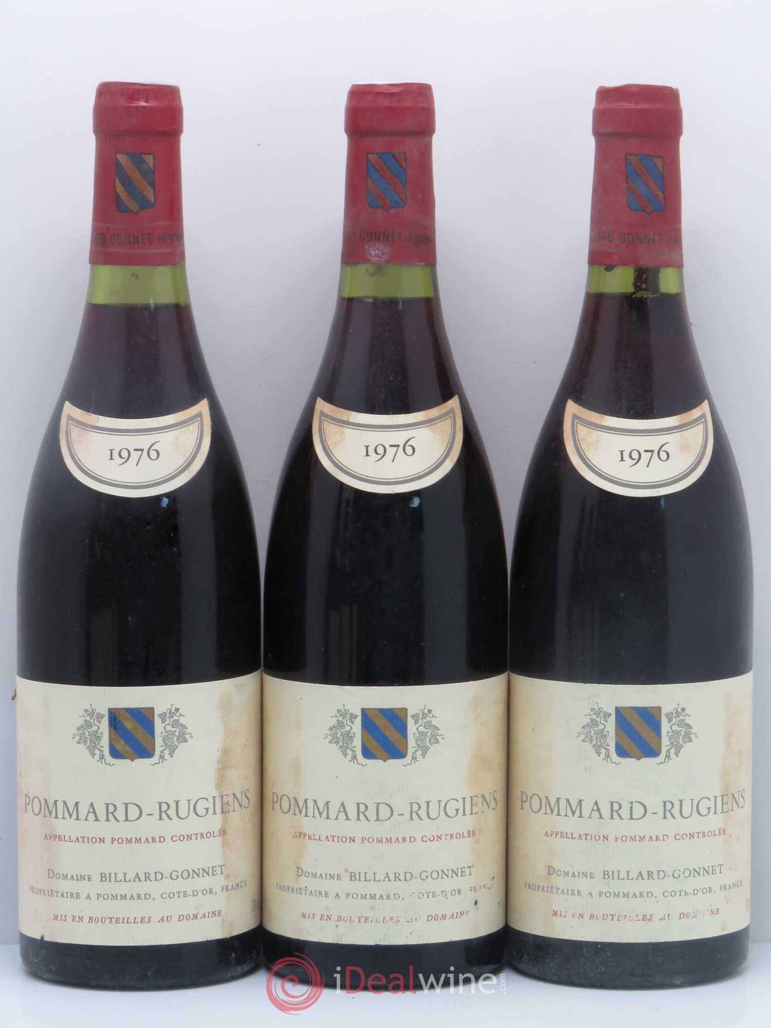Pommard 1er Cru Les Rugiens Billard Gonnet 1976 - Lot de 6 bouteilles - 1