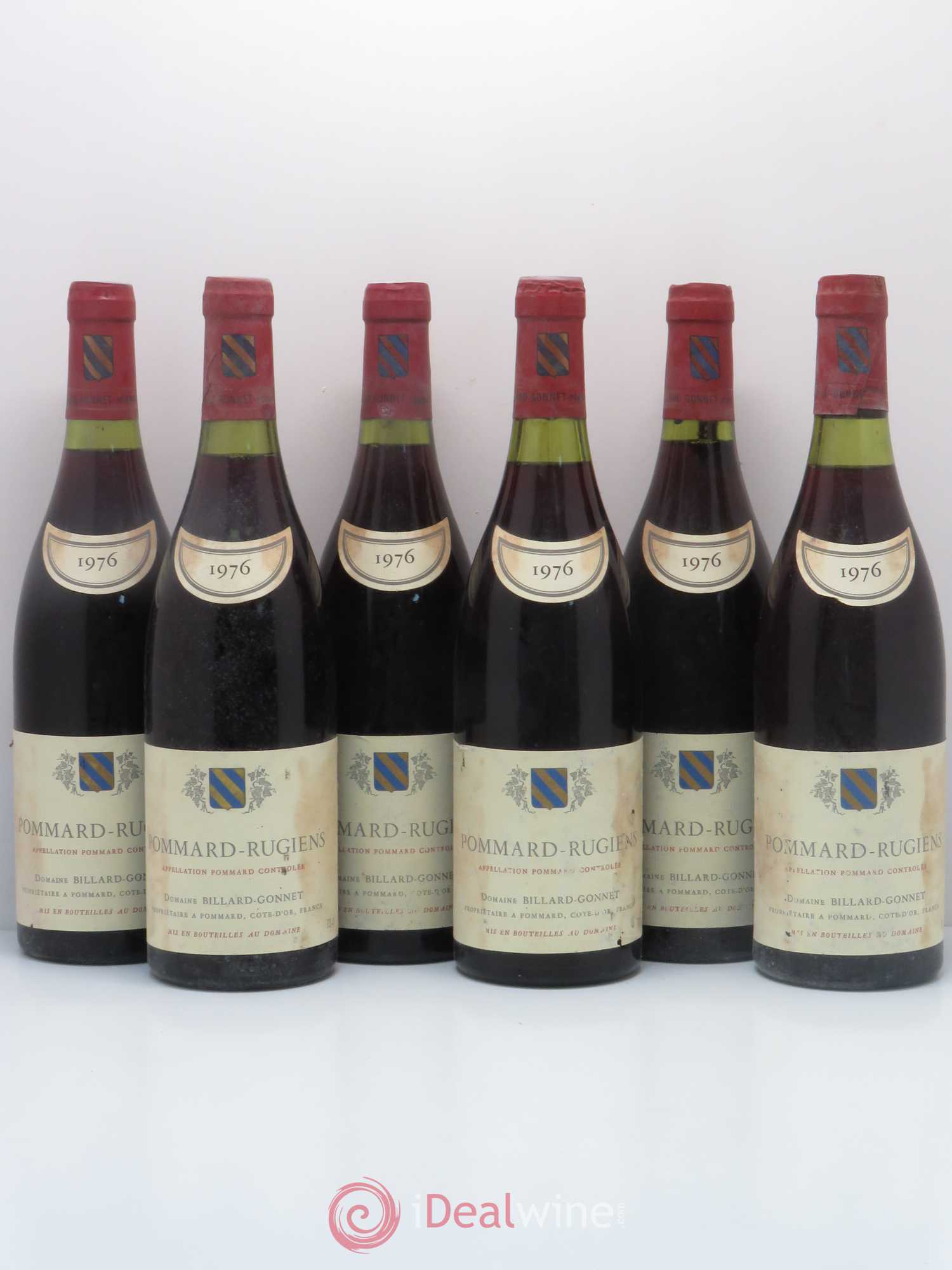 Pommard 1er Cru Les Rugiens Billard Gonnet 1976 - Lot de 6 bouteilles - 0