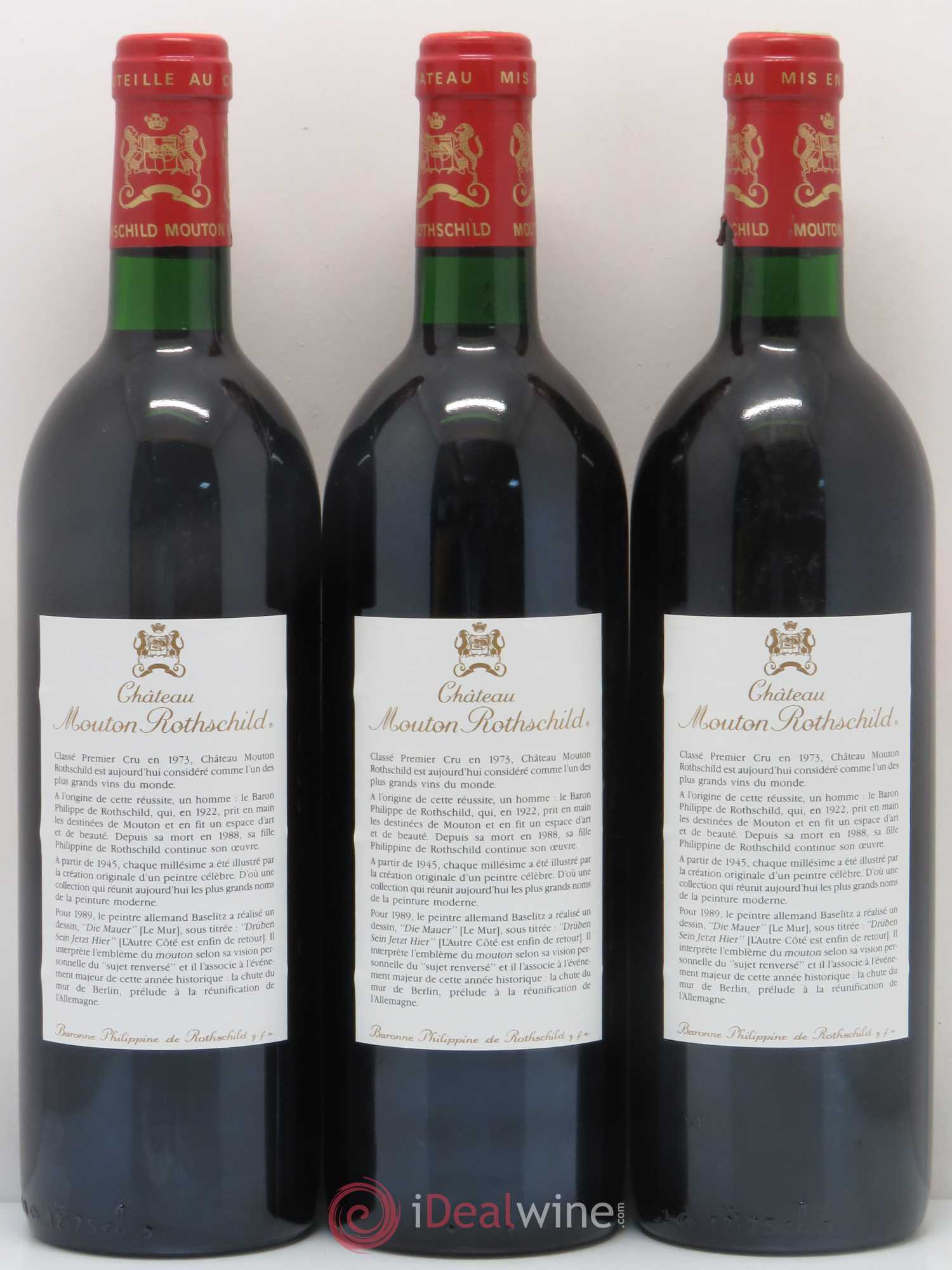 Château Mouton Rothschild 1er Grand Cru Classé 1989 - Lot de 12 bouteilles - 2