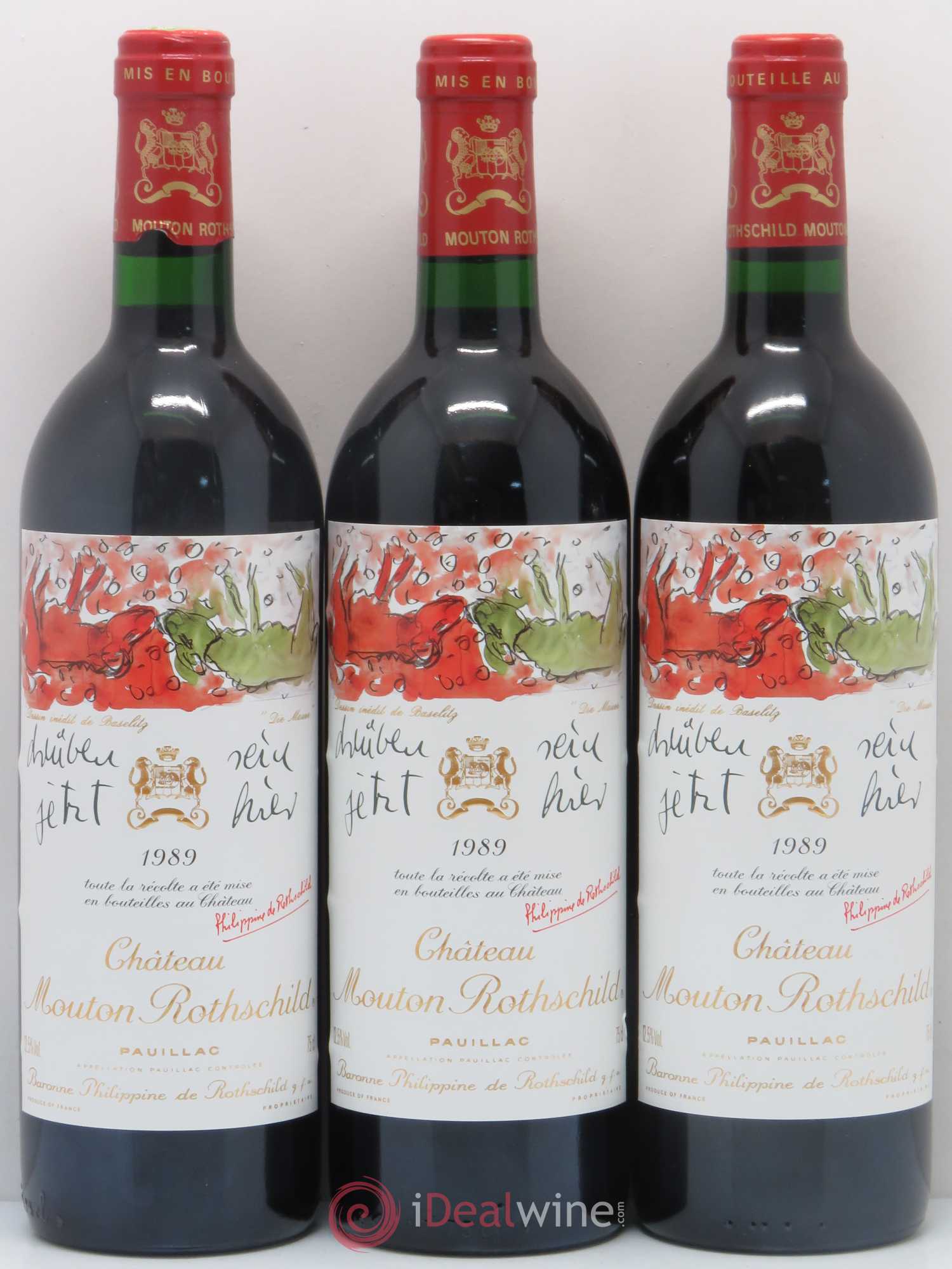 Château Mouton Rothschild 1er Grand Cru Classé 1989 - Lot de 12 bouteilles - 3