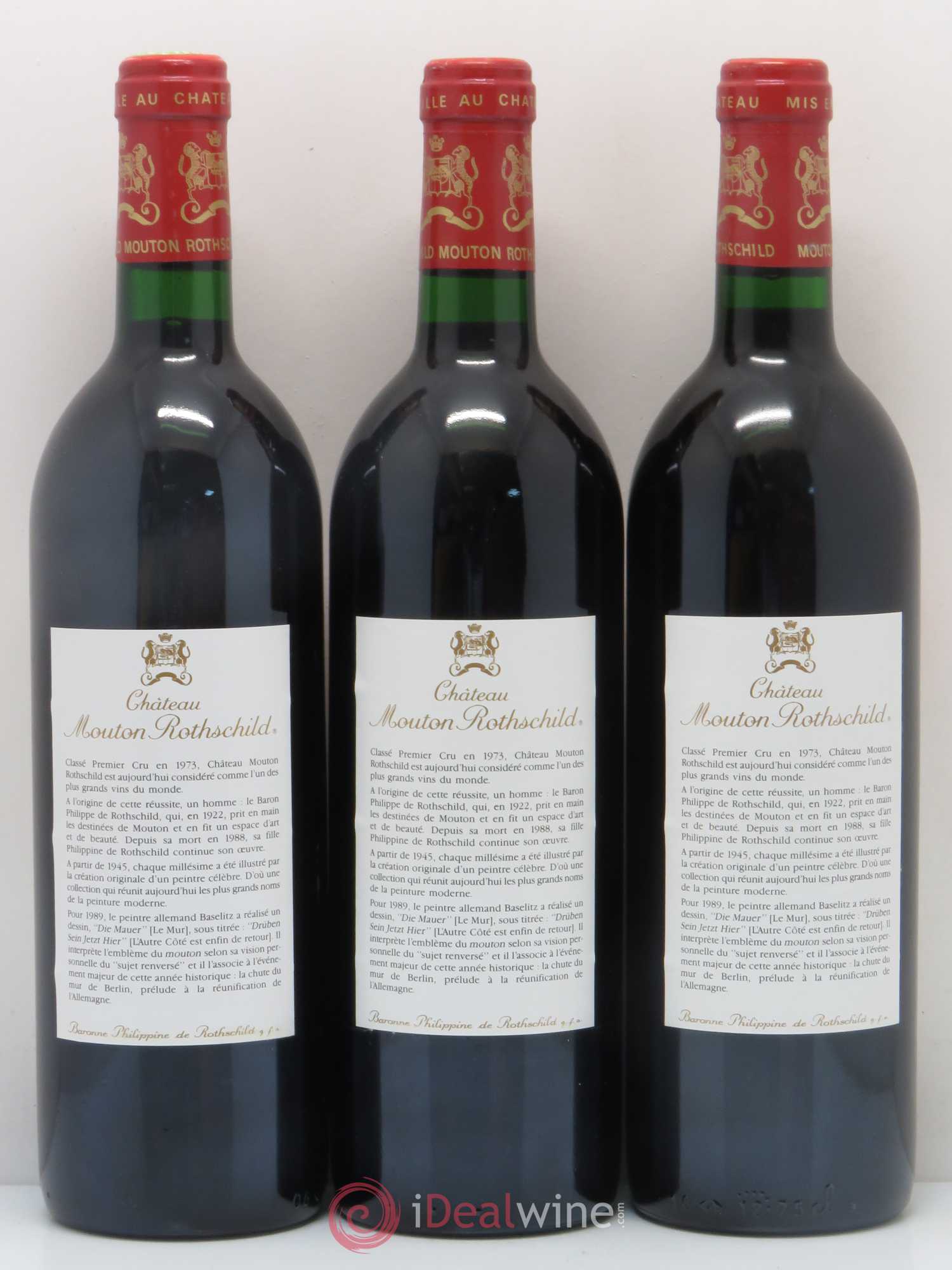 Château Mouton Rothschild 1er Grand Cru Classé 1989 - Lot de 12 bouteilles - 4