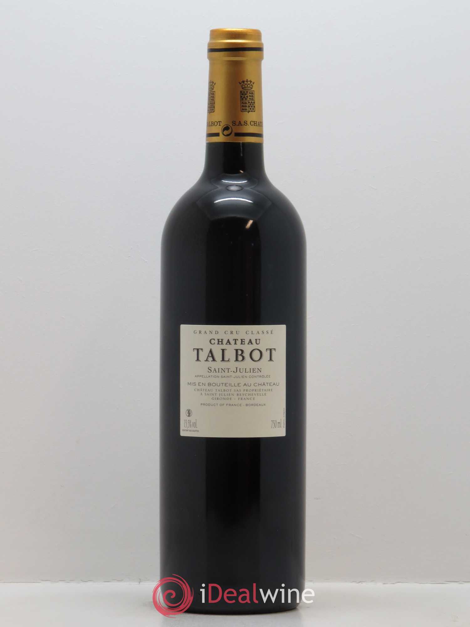 Château Talbot 4ème Grand Cru Classé 2010 - Lot de 1 bouteille - 1