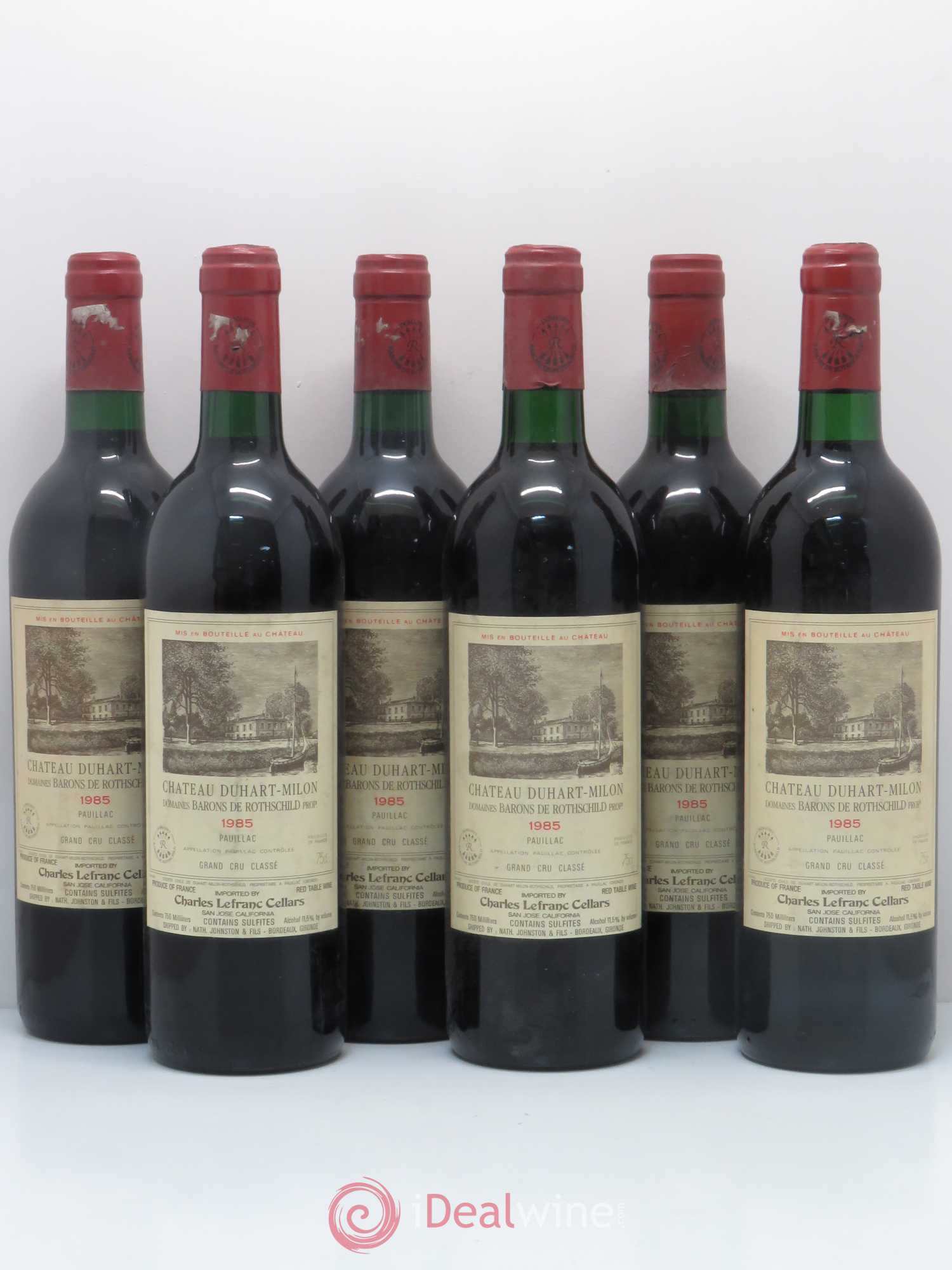 Château Duhart-Milon 4ème Grand Cru Classé 1985 - Lot de 6 bouteilles - 0