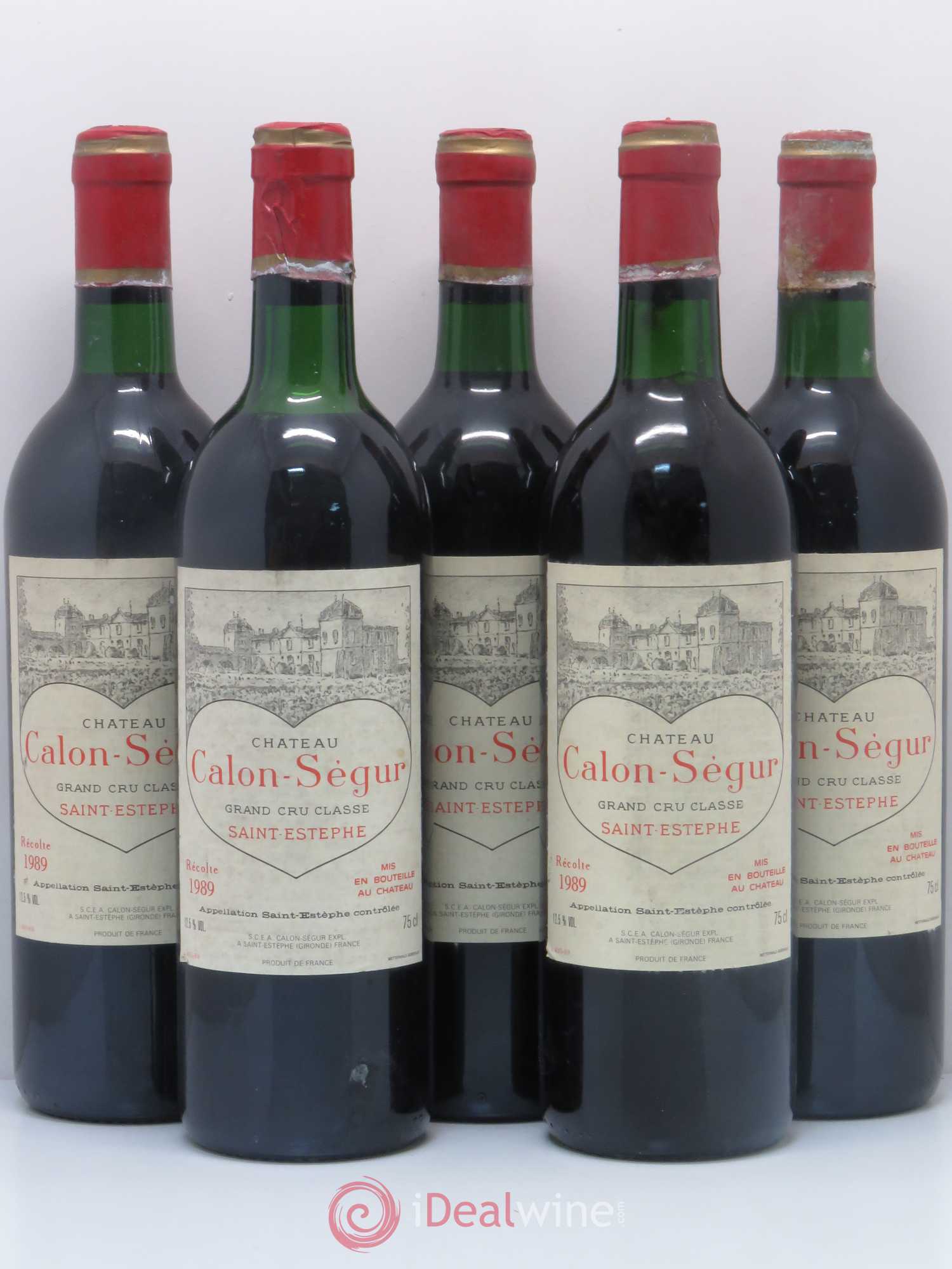 Château Calon Ségur 3ème Grand Cru Classé 1989 - Lot de 5 bouteilles - 0