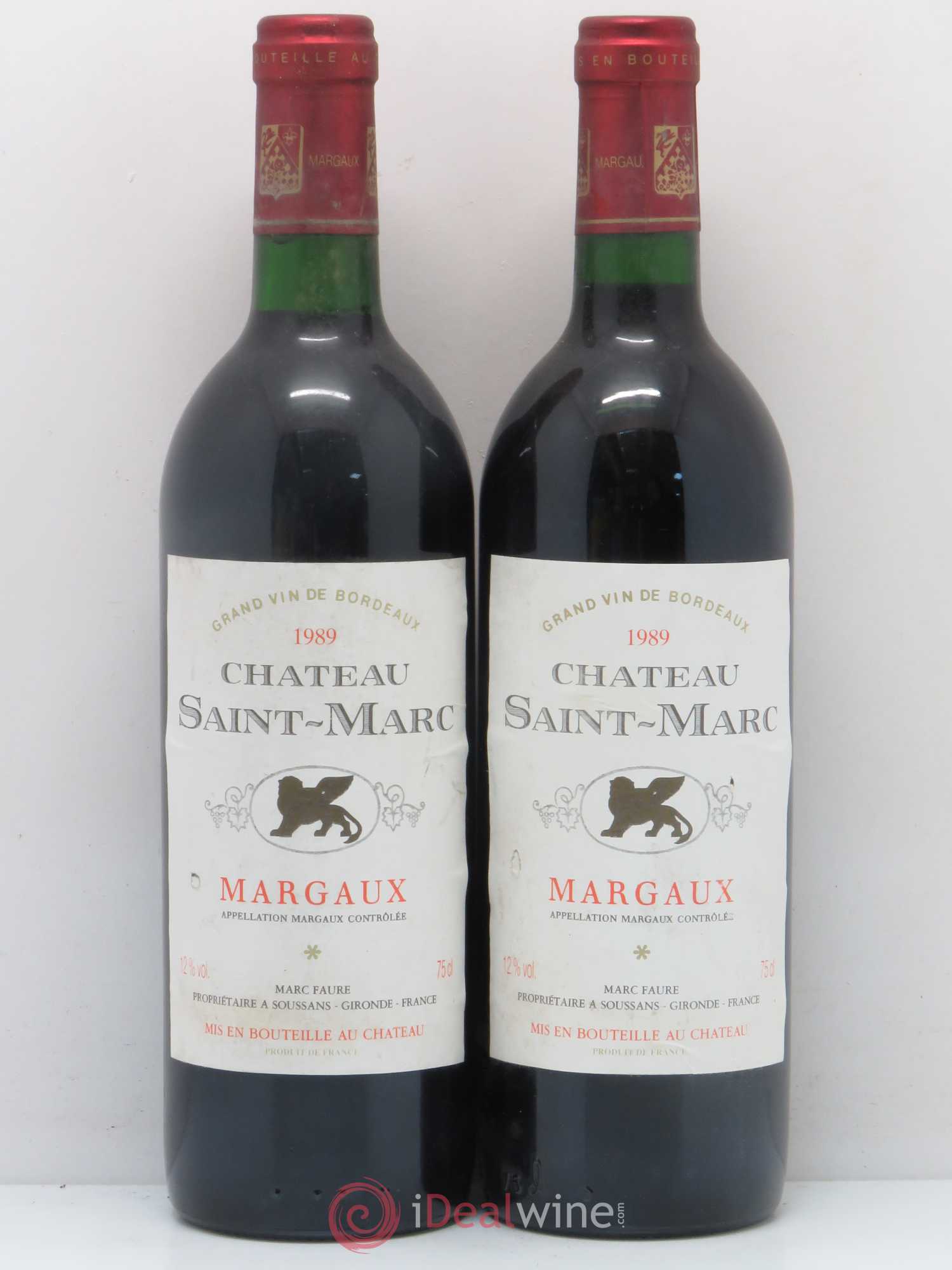 Bordeaux Château Saint Marc (sans prix de réserve) 1989 - Posten von 2 Flaschen - 0