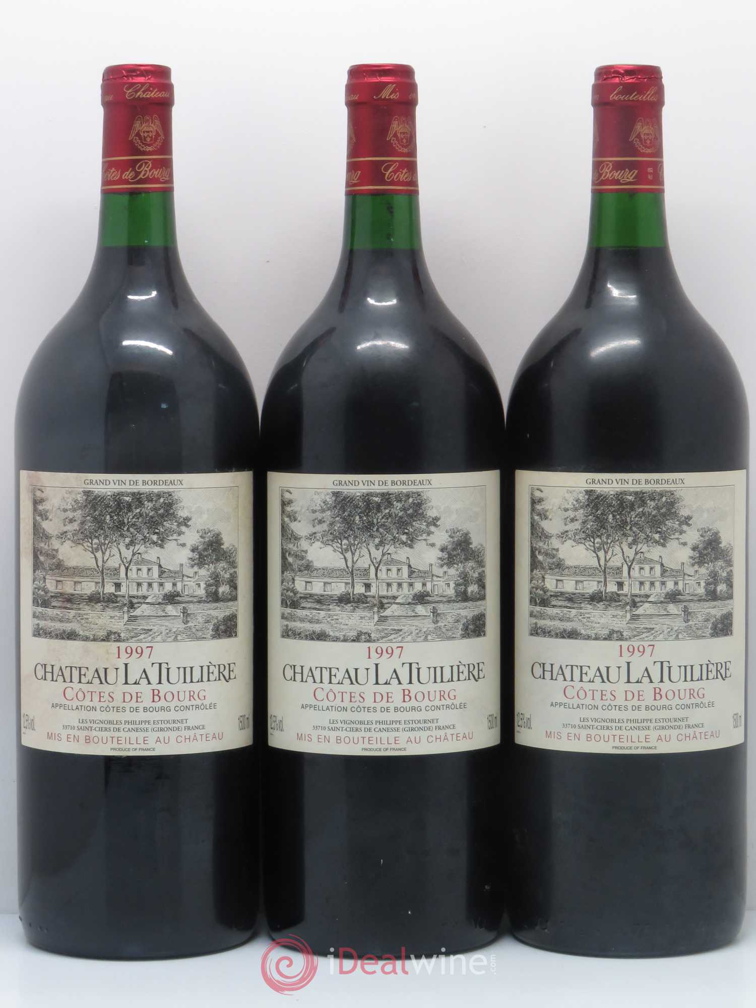 Côtes de Bourg Château La Tuilière 1997 - Posten von 3 Magnum - 0
