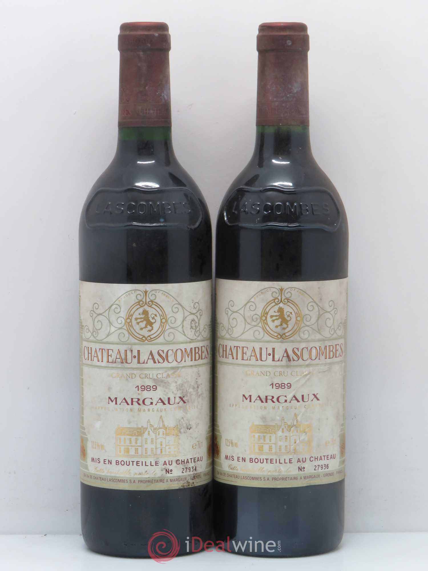 Château Lascombes 2ème Grand Cru Classé 1989 - Lot de 2 bouteilles - 0