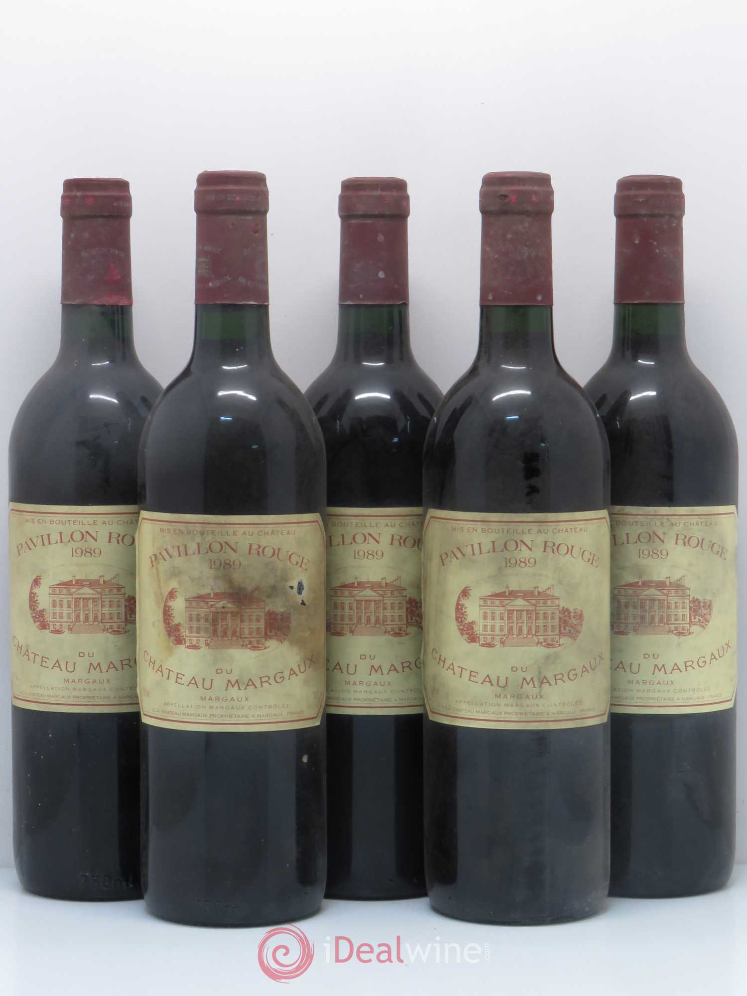 Pavillon Rouge du Château Margaux Second Vin 1989 - Lot de 5 bouteilles - 0