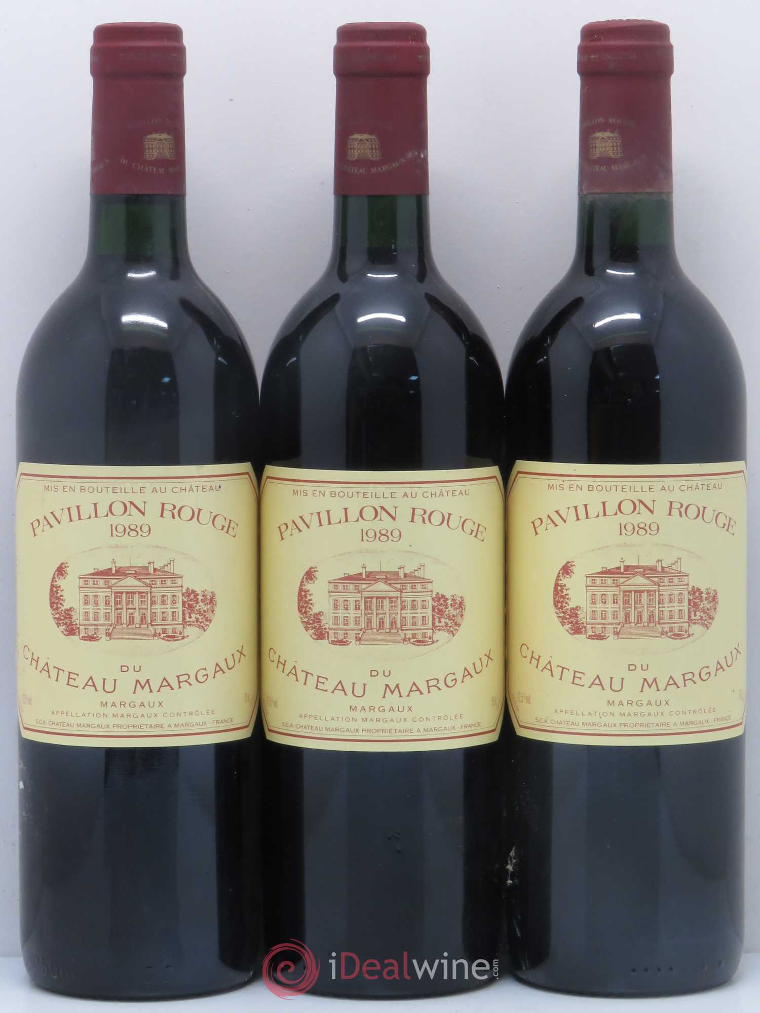 Pavillon Rouge du Château Margaux Second Vin 1989 - Lot de 3 bouteilles - 0