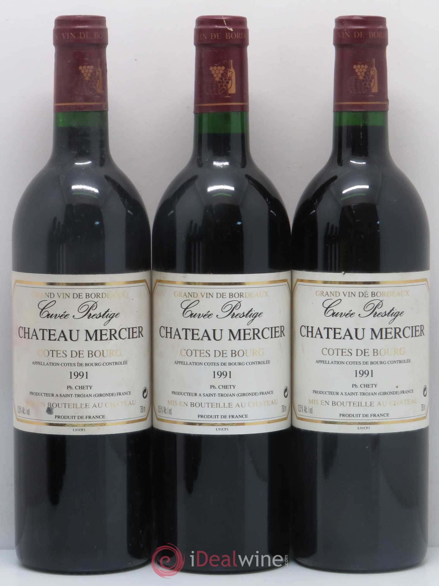 Château Mercier Cuvée Prestige  (sans prix de réserve) 1991 - Lot de 6 bouteilles - 1