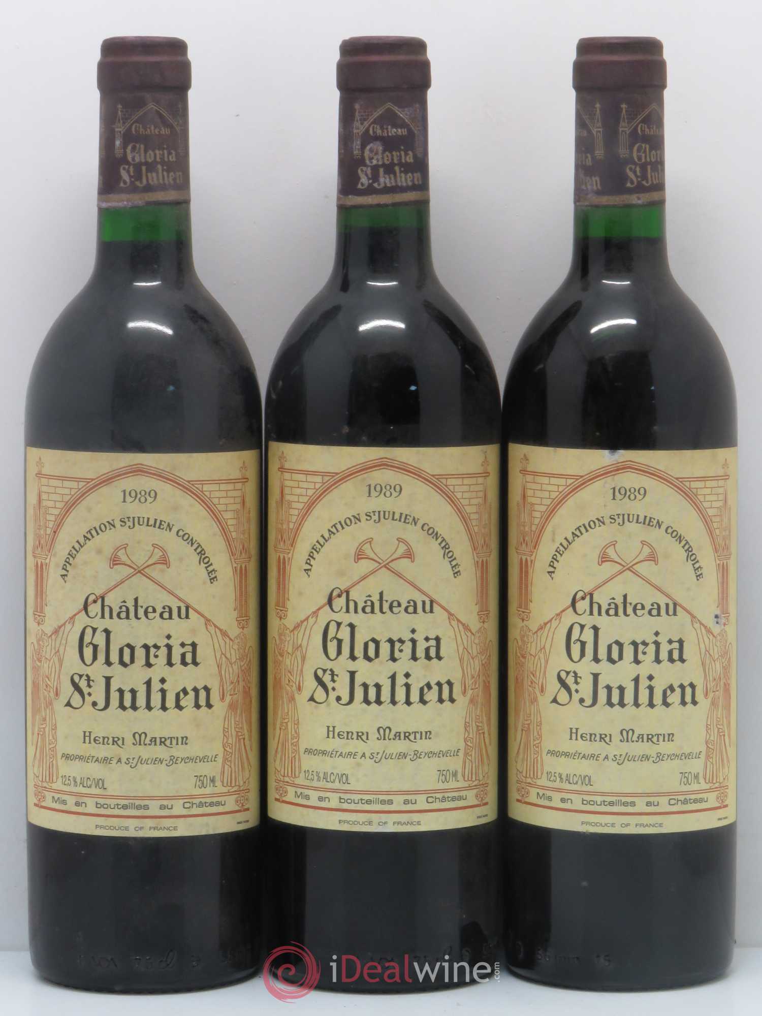 Château Gloria 1989 - Lot de 3 bouteilles - 0