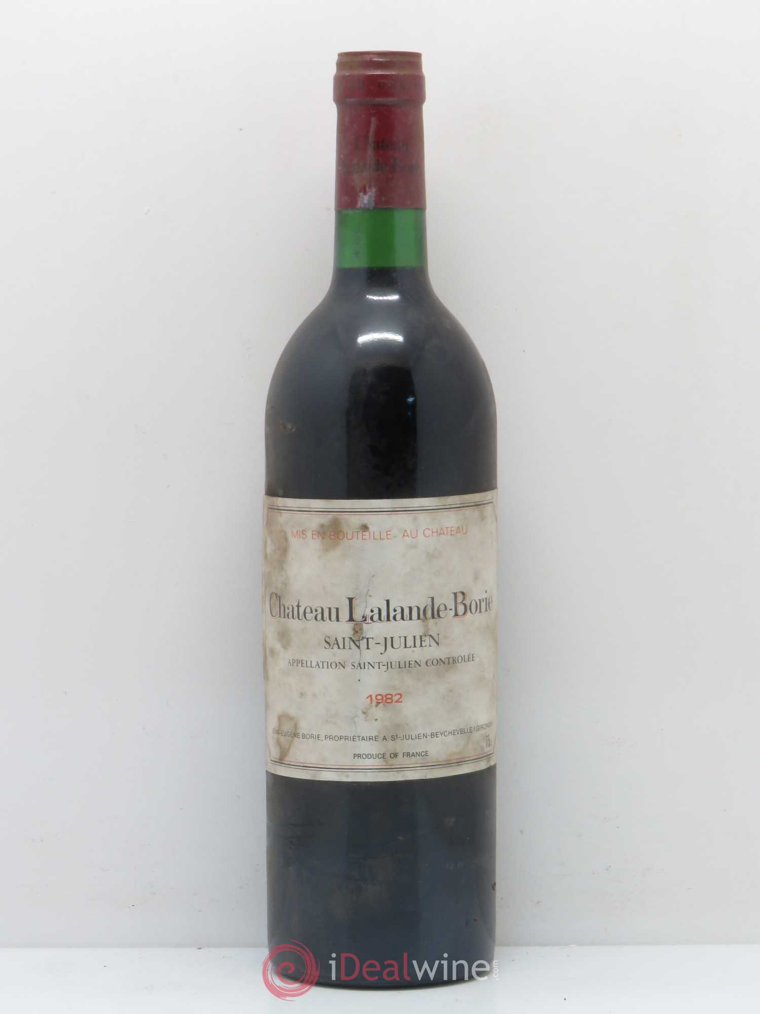 Château Lalande Borie 1982 - Lot de 1 bouteille - 0