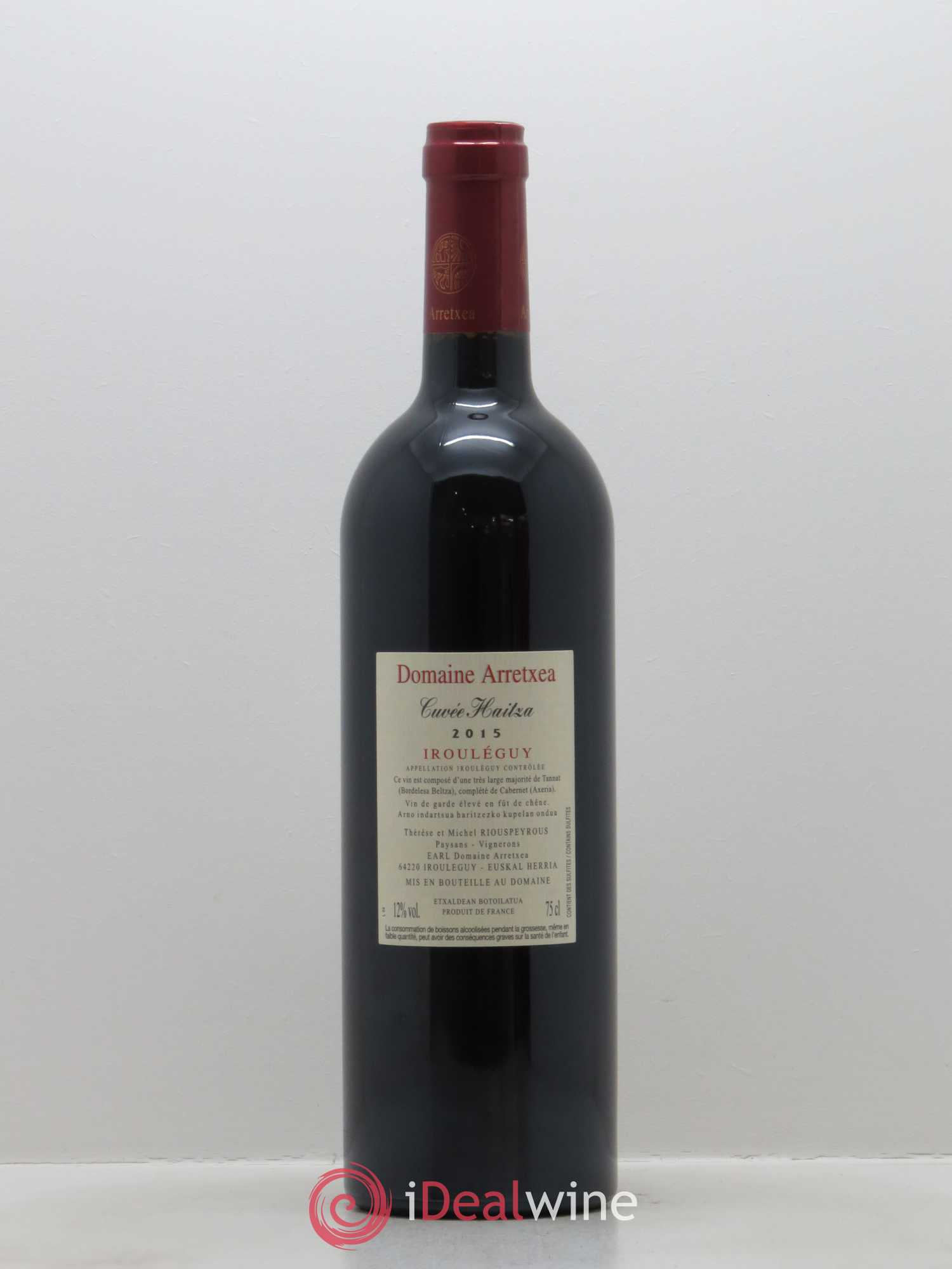 Irouléguy Cuvée Haitza Arretxea (Domaine) 2015 - Lot de 1 bouteille - 1