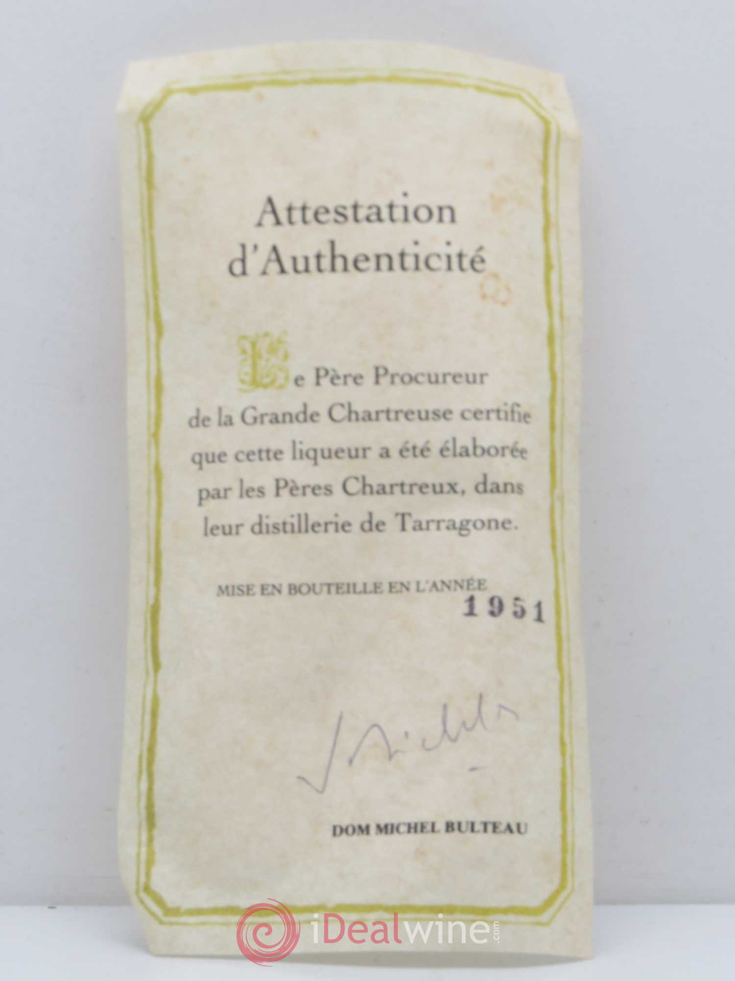 Chartreuse Tarragone Jaune Pères Chartreux 1951 - Lot of 1 bottle - 1