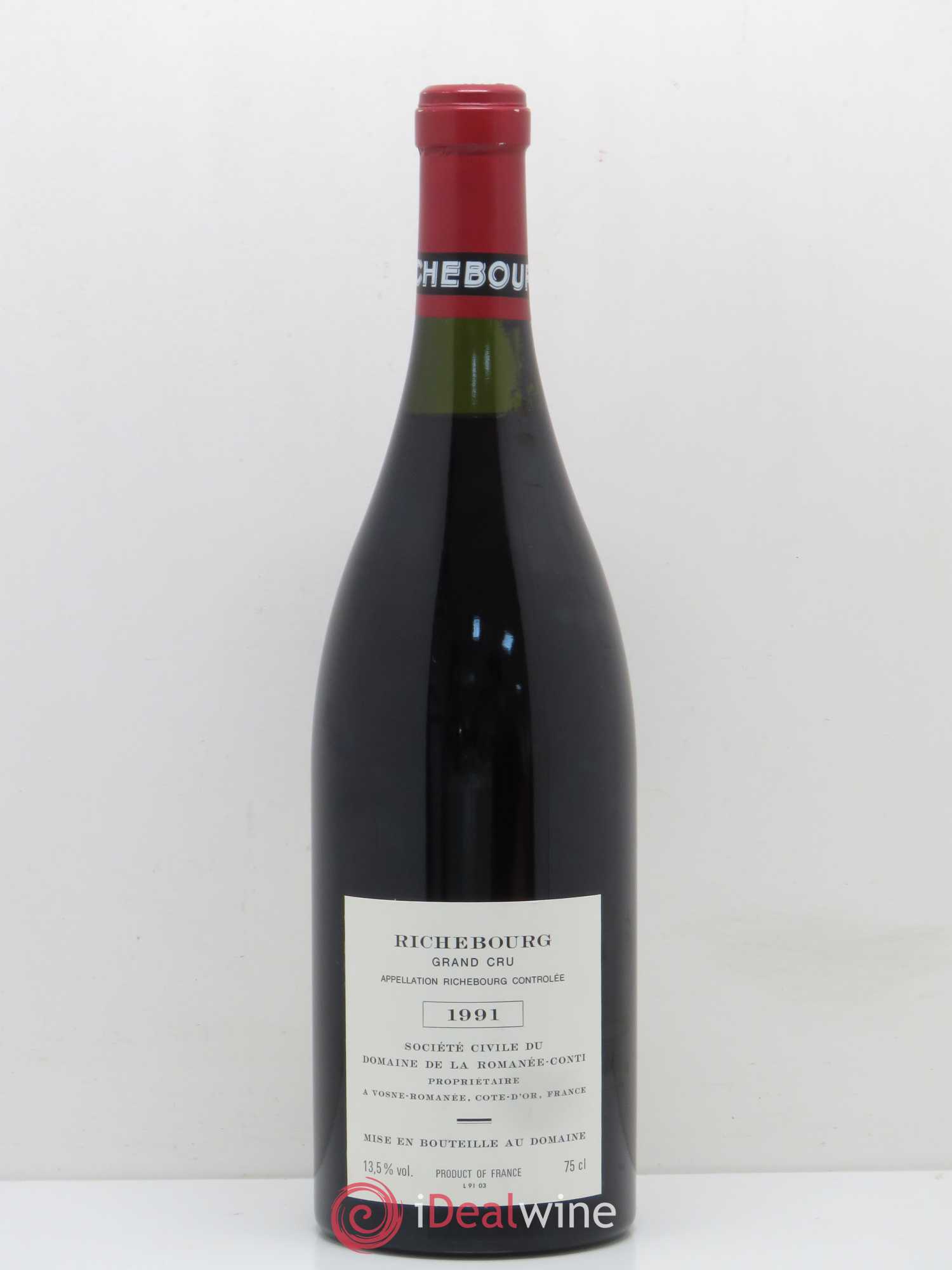 Richebourg Grand Cru Domaine de la Romanée-Conti 1991 - Lot de 1 bouteille - 1