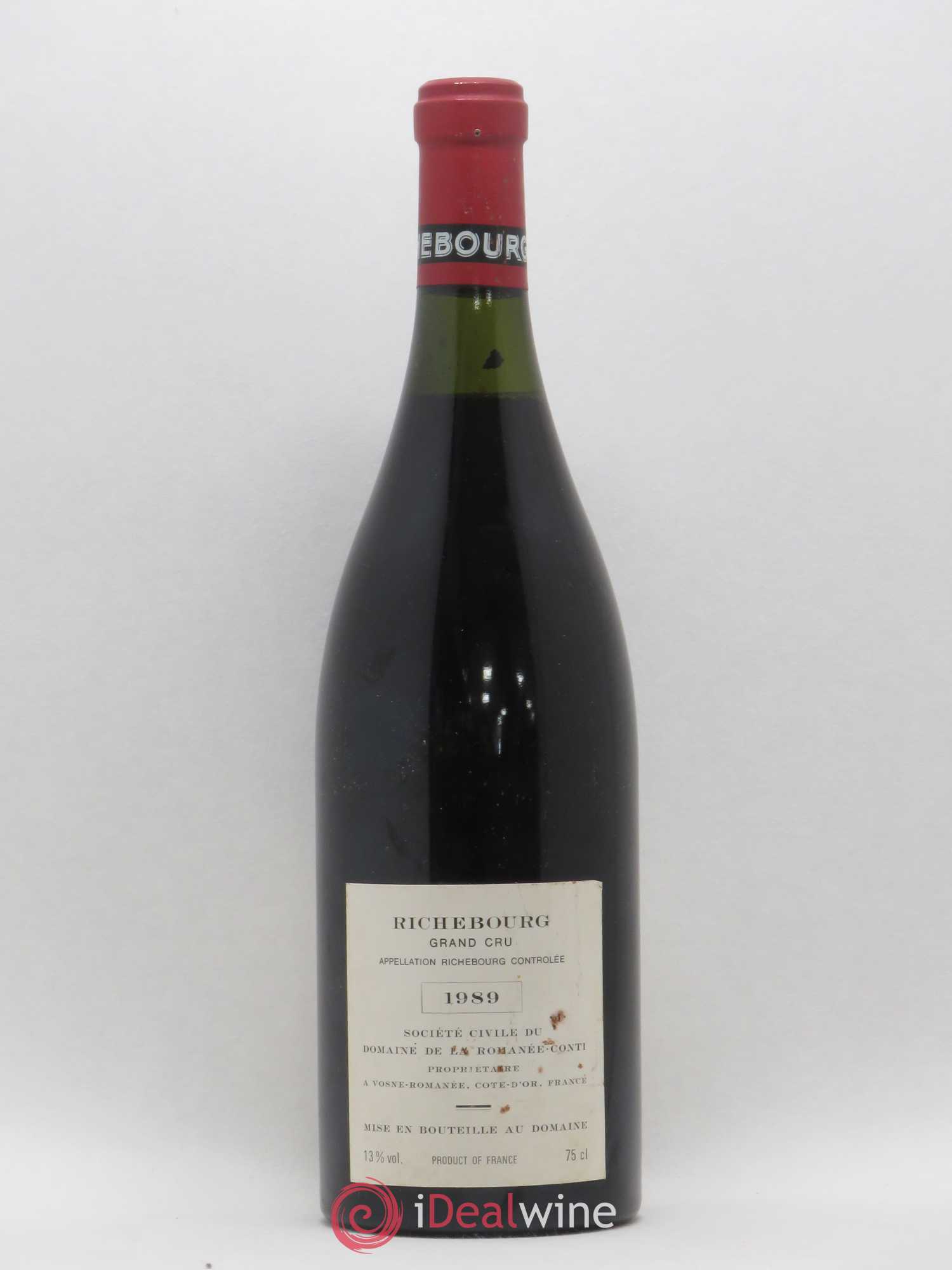 Richebourg Grand Cru Domaine de la Romanée-Conti 1989 - Lot de 1 bouteille - 1