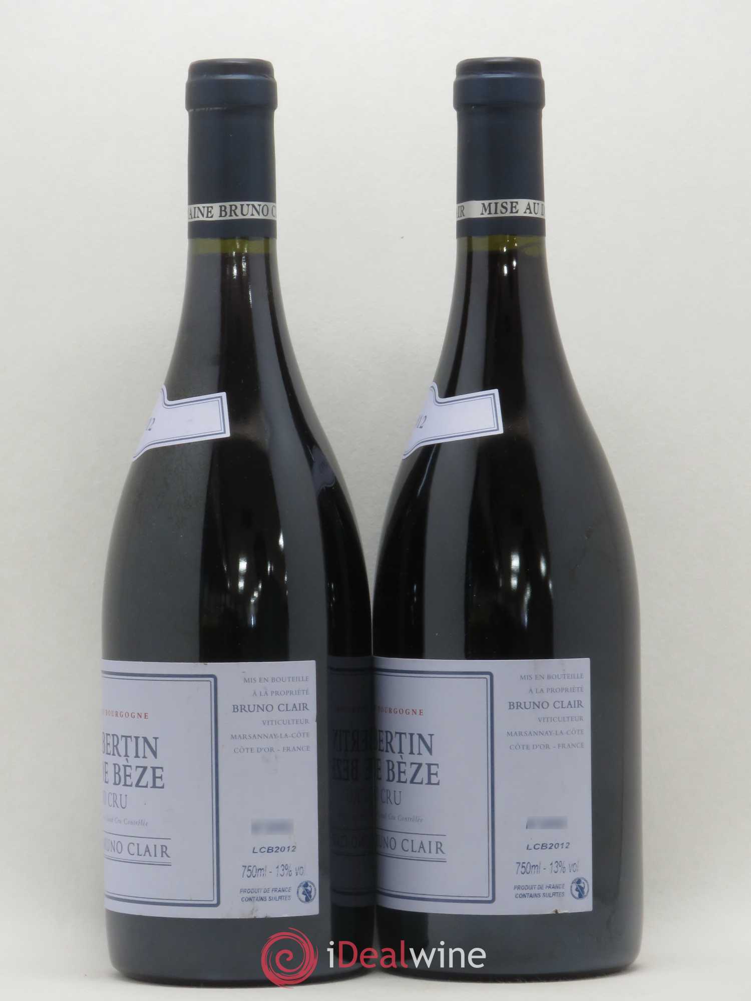 Chambertin Clos de Bèze Grand Cru Bruno Clair (Domaine) 2012 - Lot de 2 bouteilles - 1