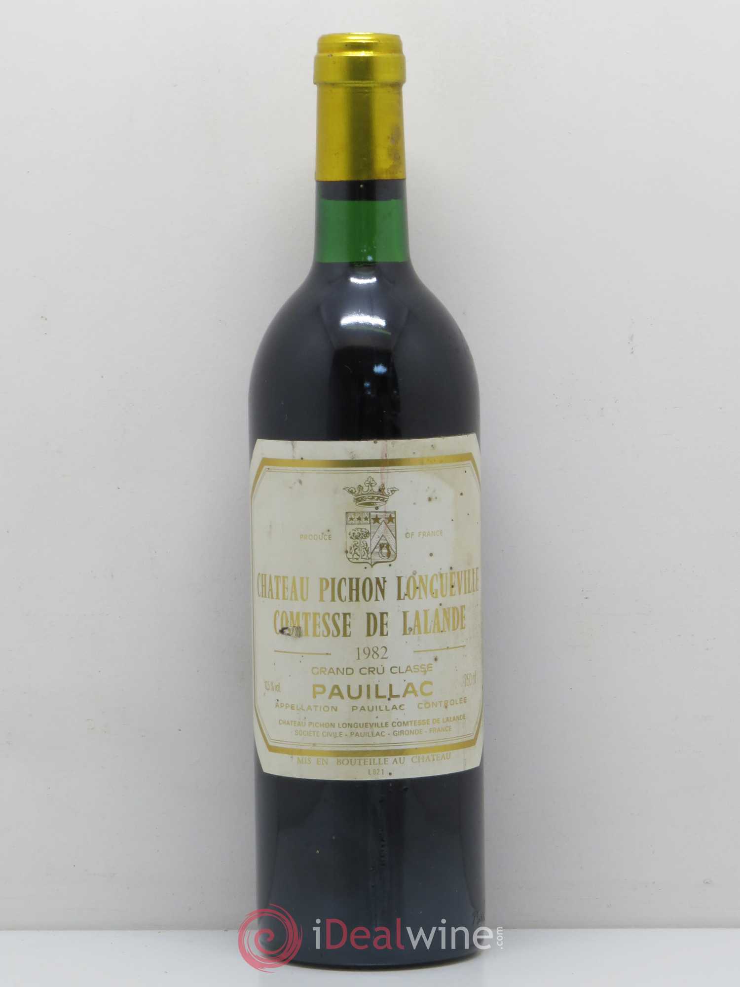 Château Pichon Longueville Comtesse de Lalande 2ème Grand Cru Classé 1982 - Lot de 1 bouteille - 0