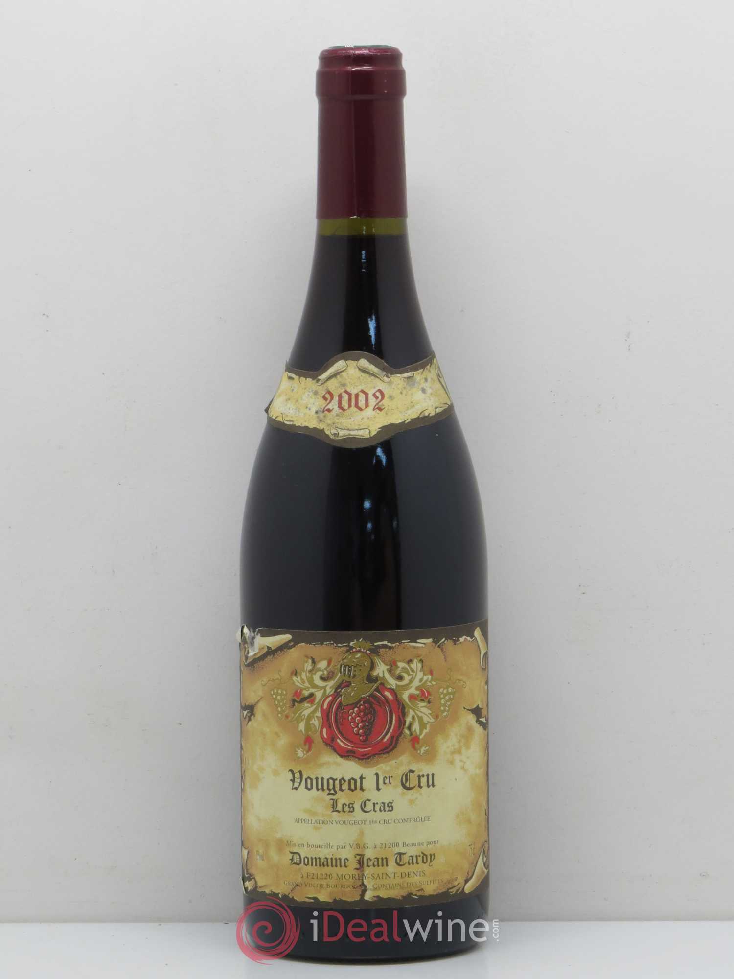 Vougeot 1er Cru Les Cras - Domaine Jean Tardy 2002 - Posten von 1 Flasche - 0