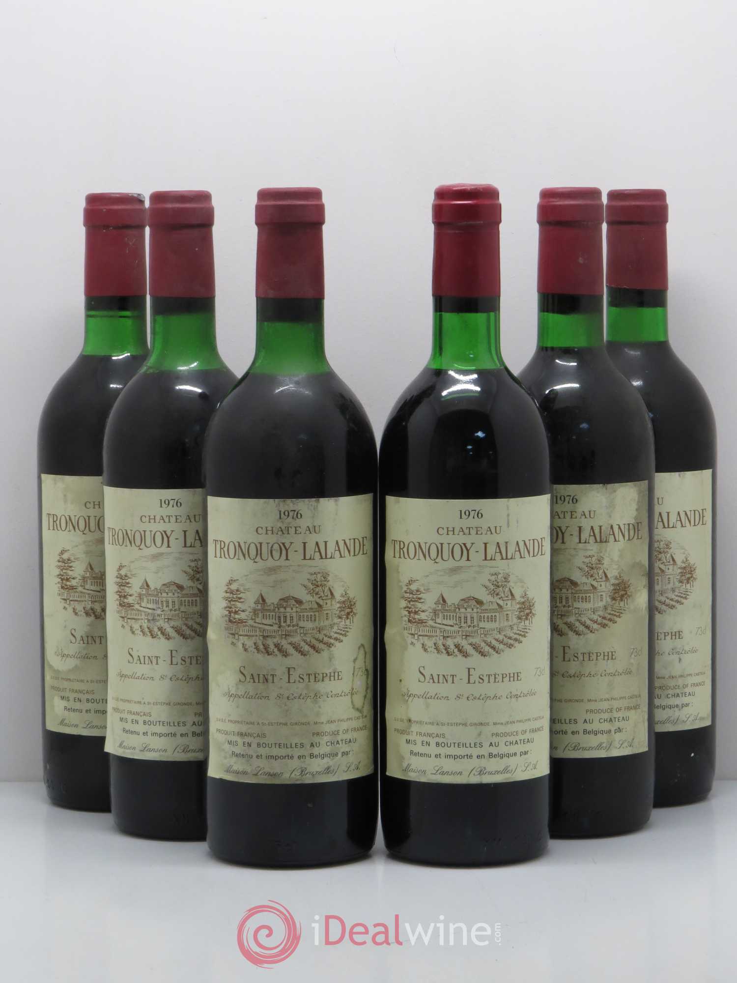 Château Tronquoy Lalande 1976 - Lot de 6 bouteilles - 0