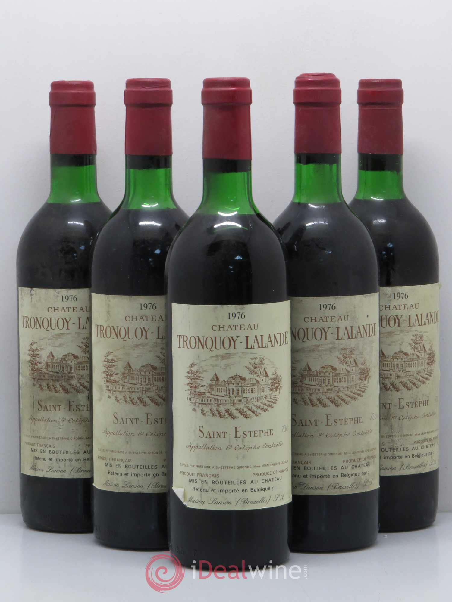 Château Tronquoy Lalande 1976 - Lot de 5 bouteilles - 0