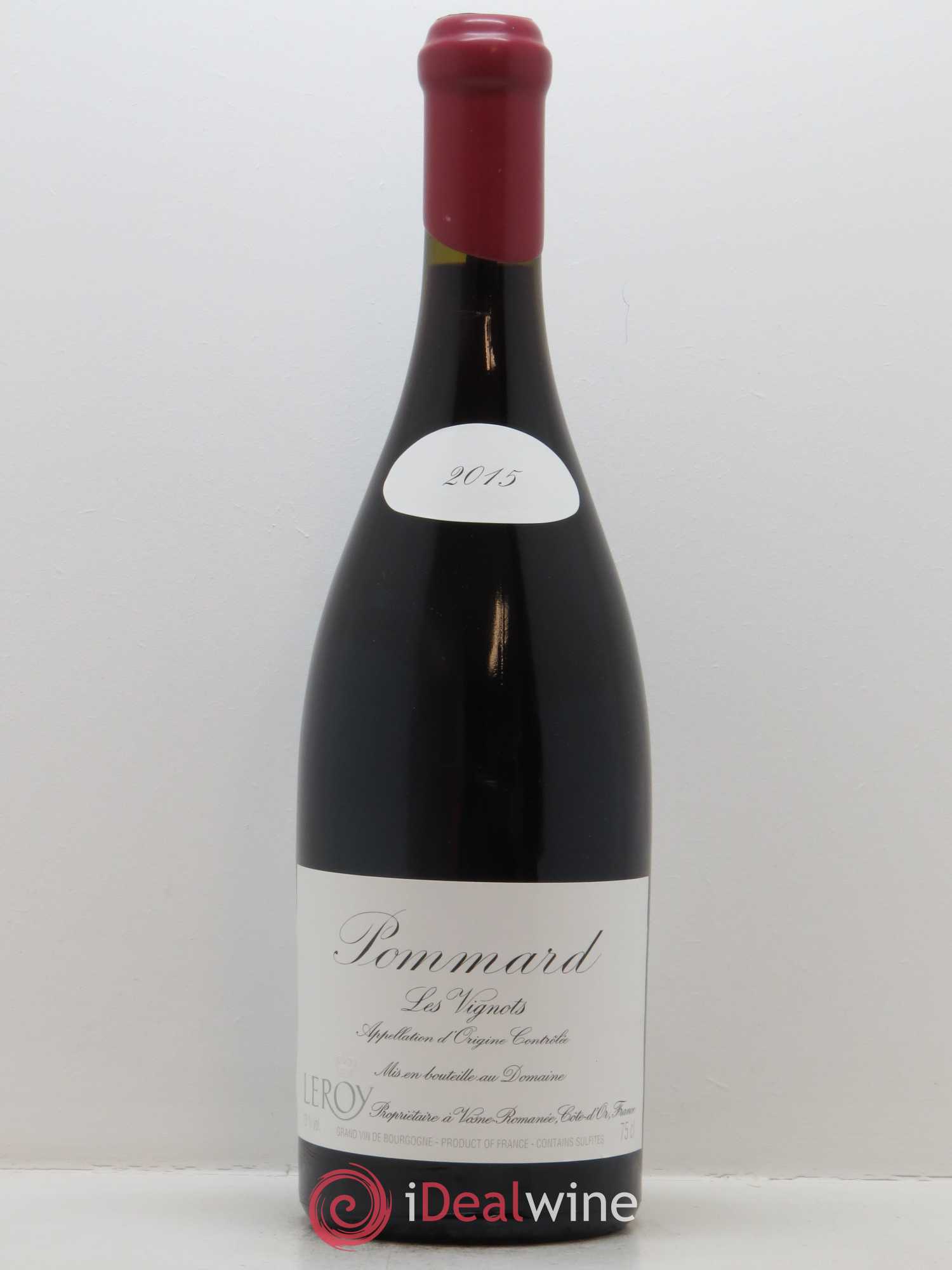 Pommard Les Vignots Leroy (Domaine) 2015 - Lot de 1 bouteille - 0